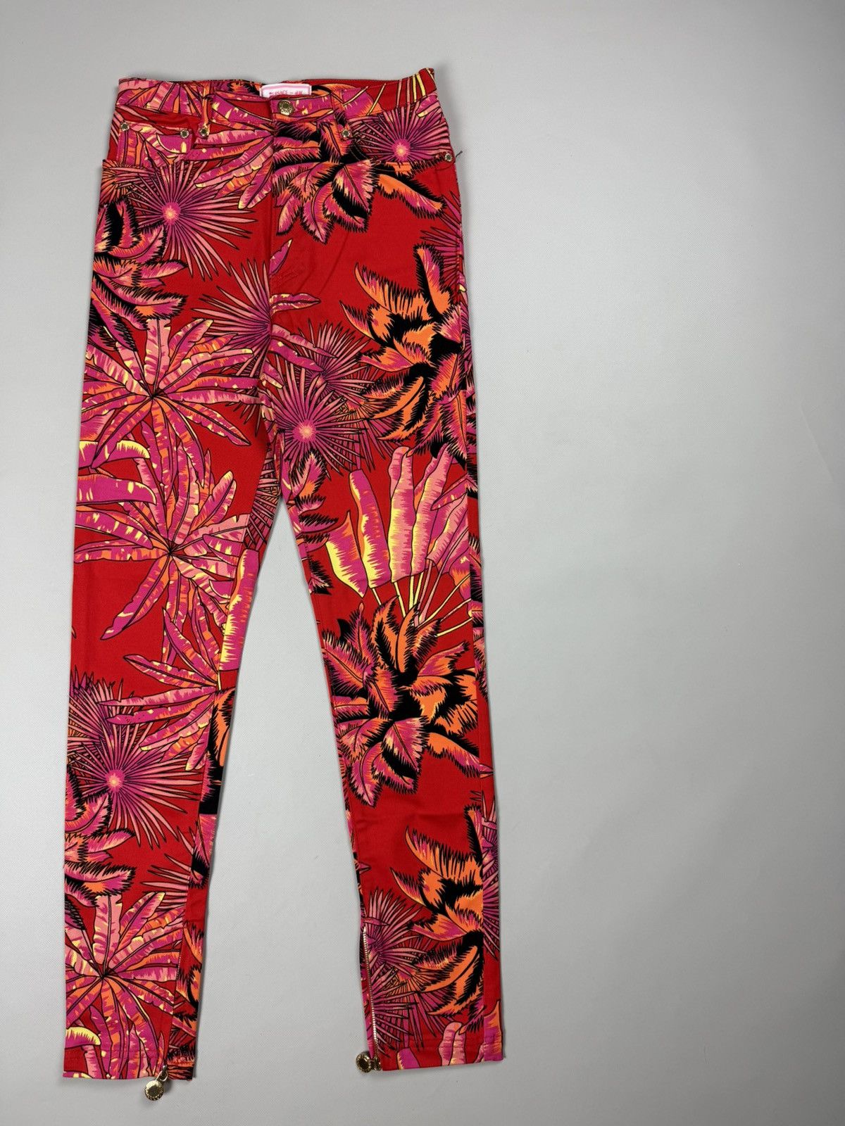 Versace Versace H&M Ladies Floral Pattern Ankle Zip Jeans Pants Size 28" / US 6 / IT 42 - 3 Thumbnail