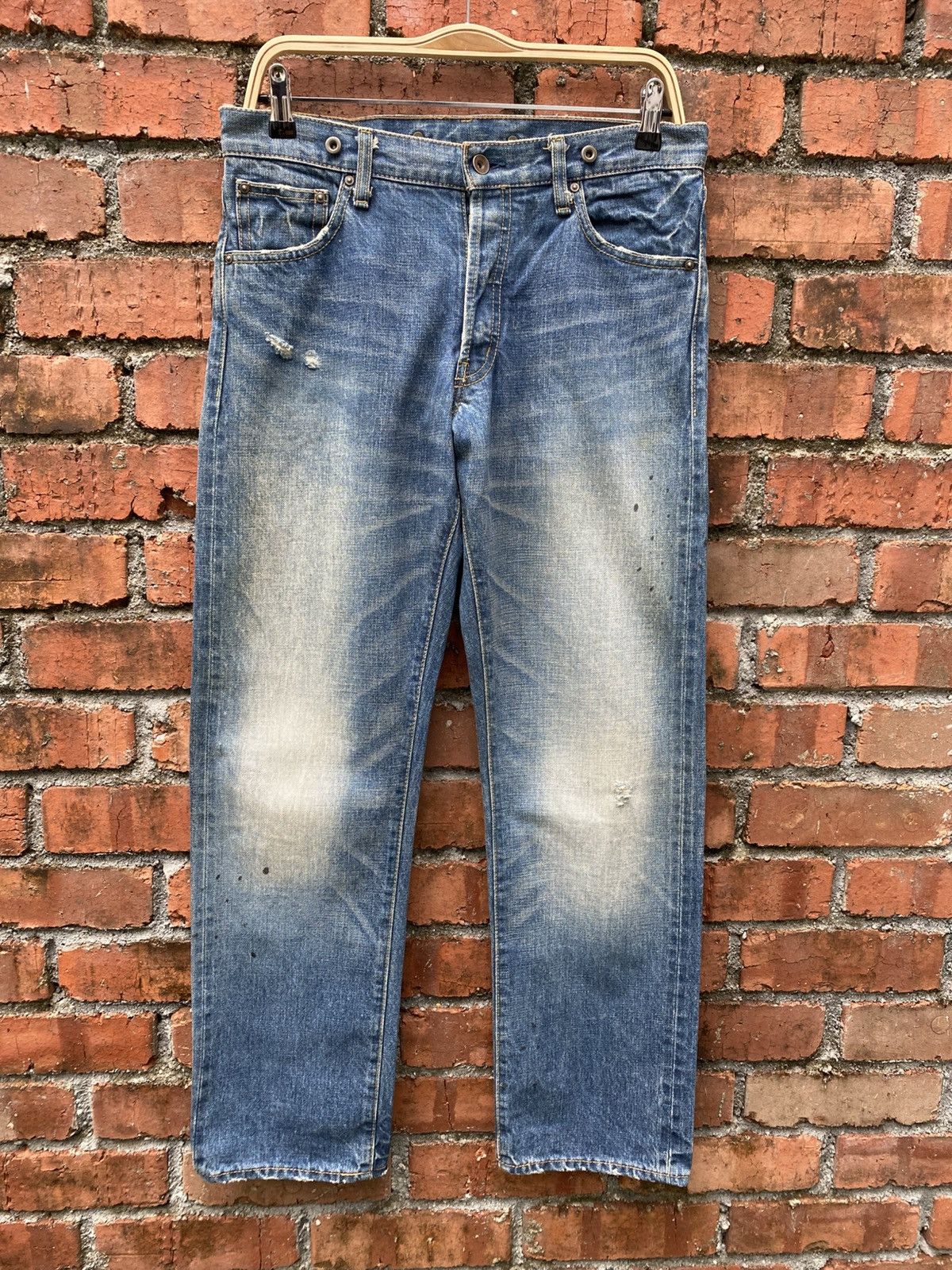Designer × Japanese Brand × Journal Standard W32x30.5 Journal standard redline denime distressed Size US 32 / EU 48 - 1 Thumbnail