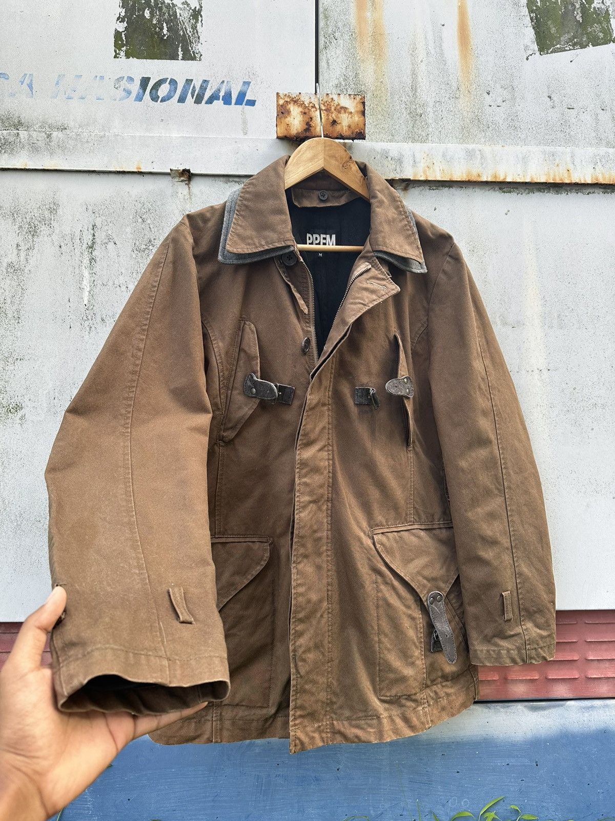PPFM 👹Vintage PPFM Punk Style Brown Utility Jacket Size US M / EU 48-50 / 2 - 6 Thumbnail