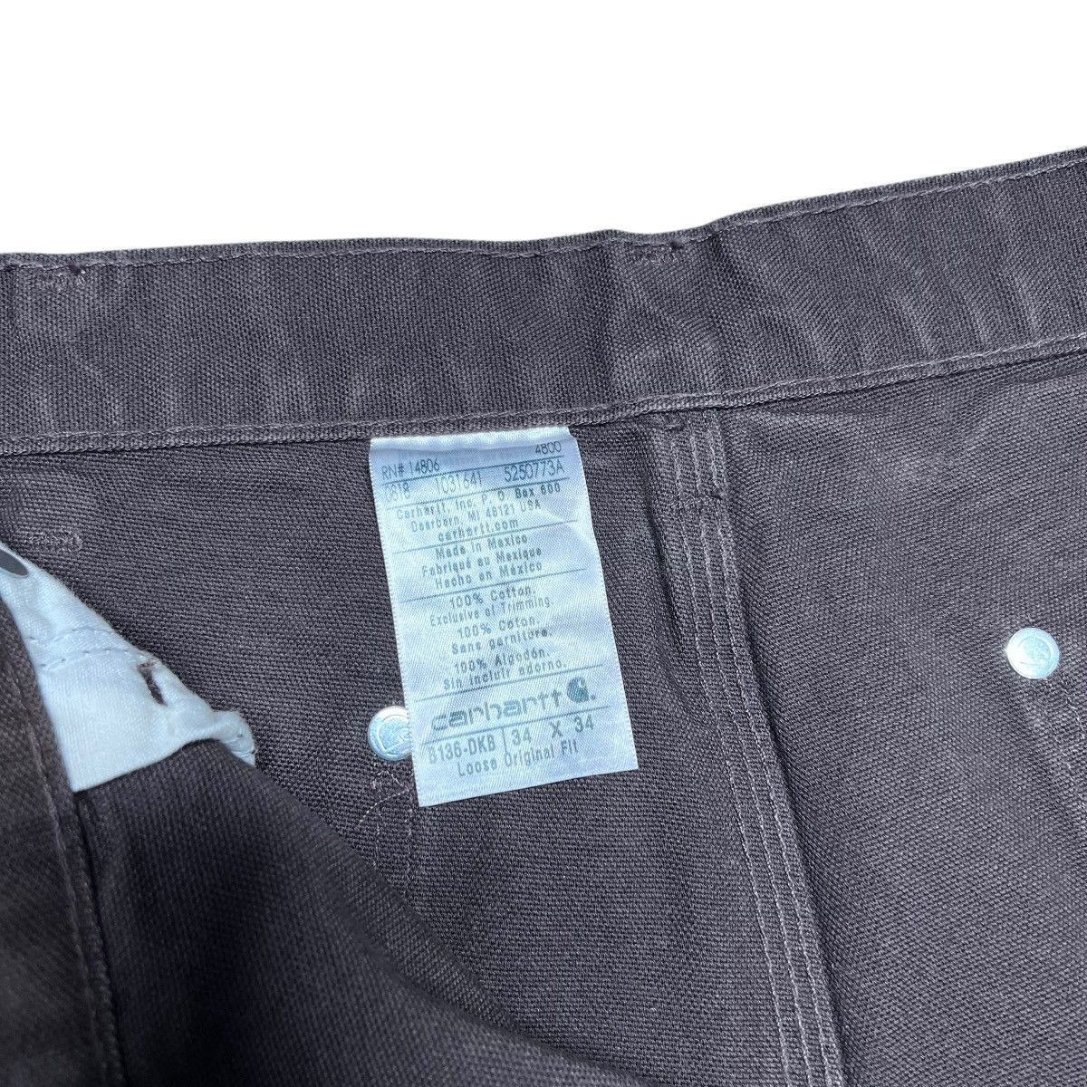 Carhartt × Vintage 2000s Carhartt Brown Double Knee Carpenter Dungaree Pants Size US 33 - 4 Thumbnail
