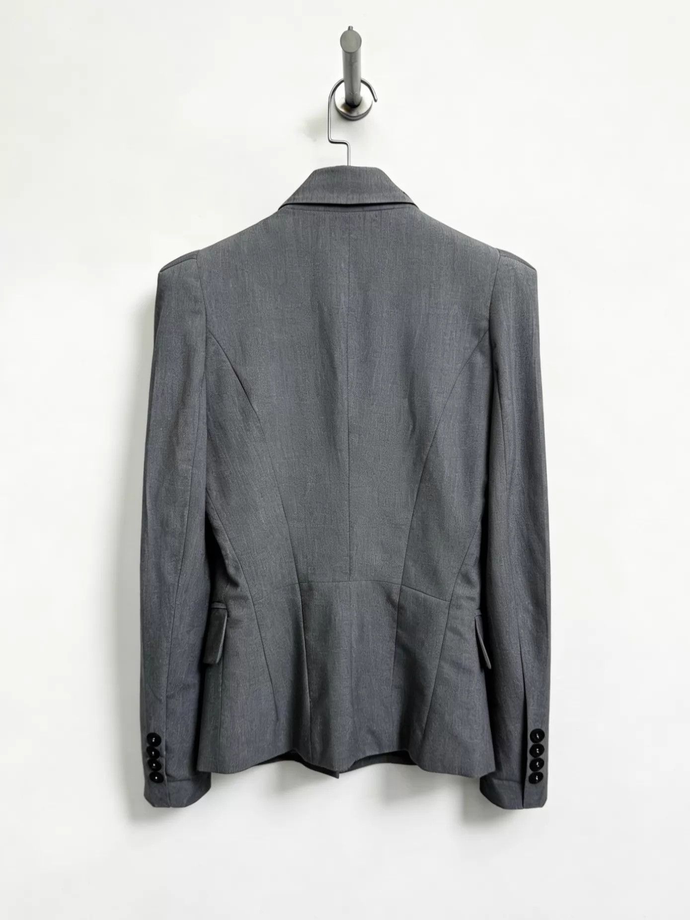 Dries Van Noten Dries Van Noten 1990s Padded Shoulders Gray Blazer Size US M / EU 48-50 / 2 - 4 Thumbnail