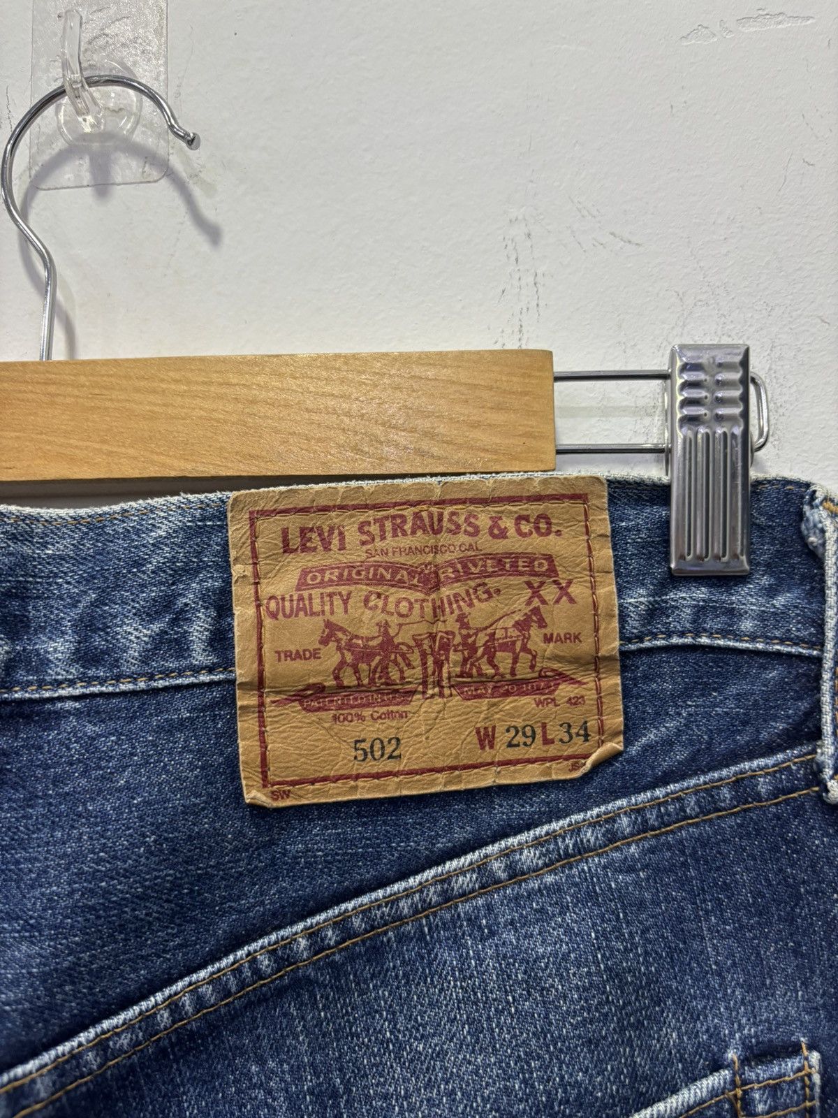 Levi's Vintage Levis 502 Big E Selvedge Jeans Size US 30 / EU 46 - 6 Thumbnail