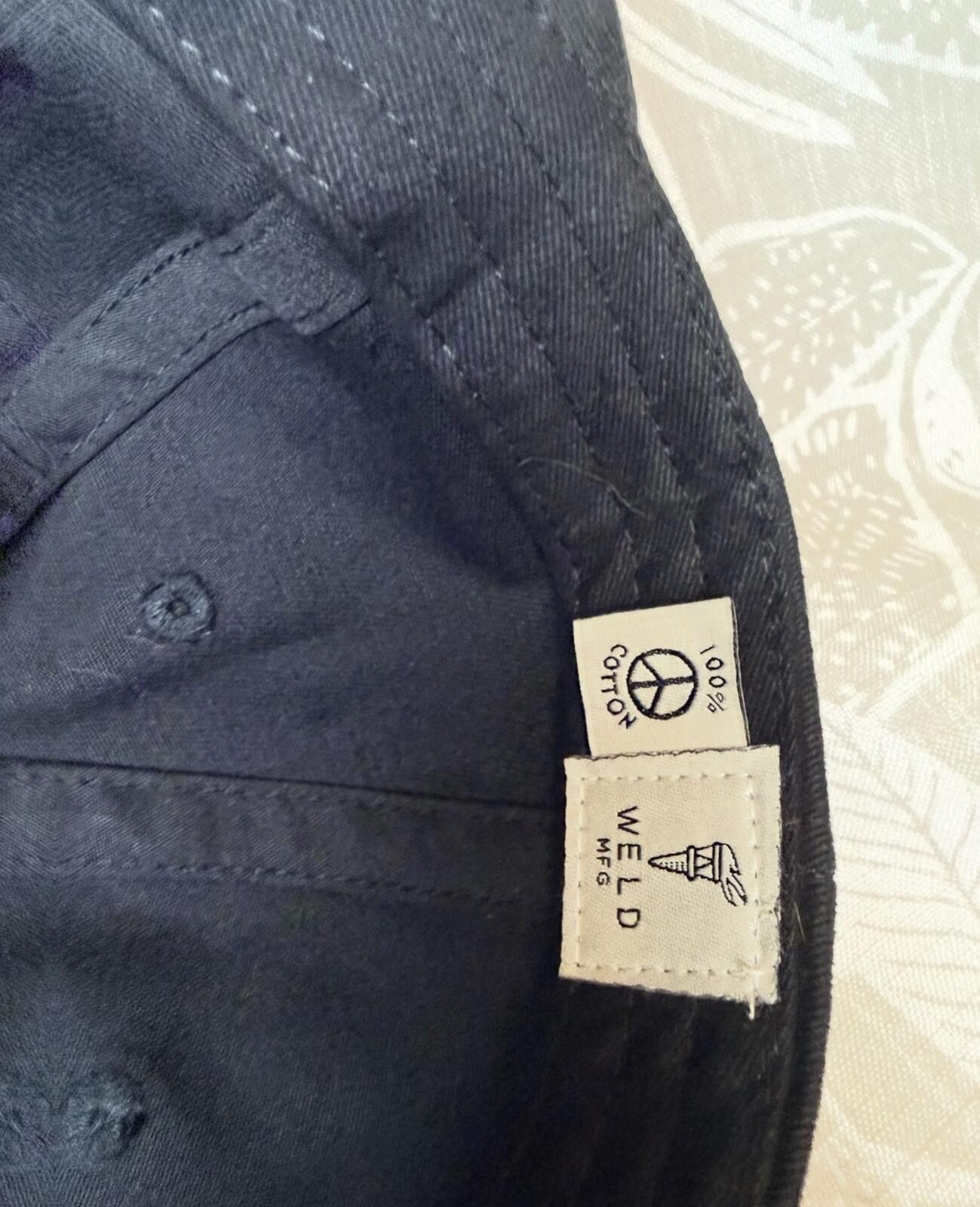Other WELD MFG Black Minimalist Strapback Cap 100% Cotton Size ONE SIZE - 2 Thumbnail