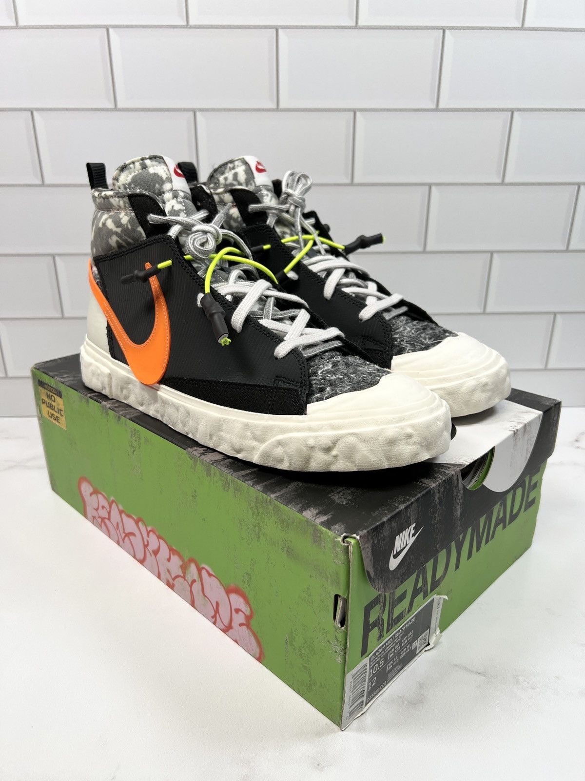 Nike Nike Readymade Readymades Blazer Mid Top Black Camo Sneakers Size US 10.5 / EU 43-44 - 1 Thumbnail