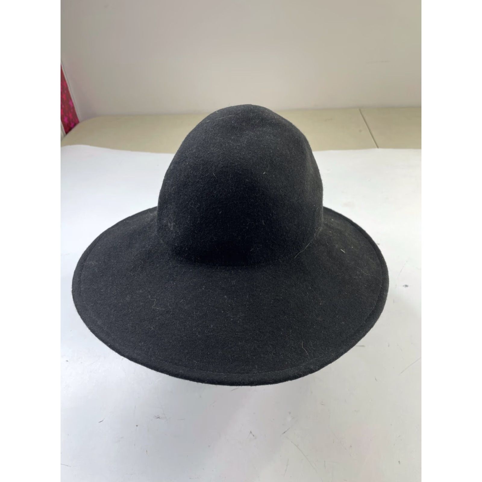 Vintage VINTAGE Decjuba Acessories Women's Black Wool Fedora Sun Hat Floppy Packable Size ONE SIZE - 2 Thumbnail