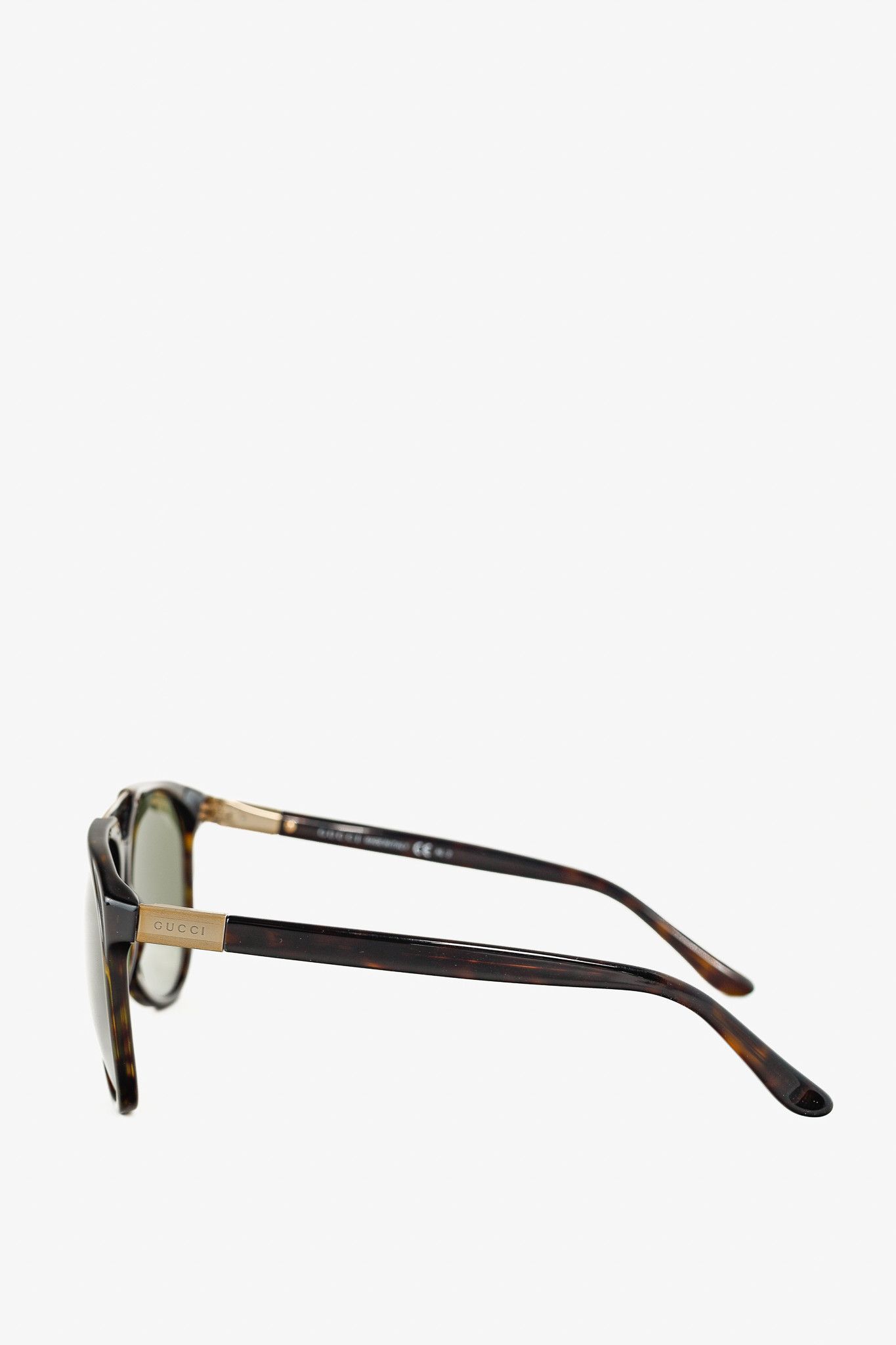 Gucci Gucci 3718/S Tortoiseshell Bronze-Arm Sunglasses Size ONE SIZE - 3 Thumbnail