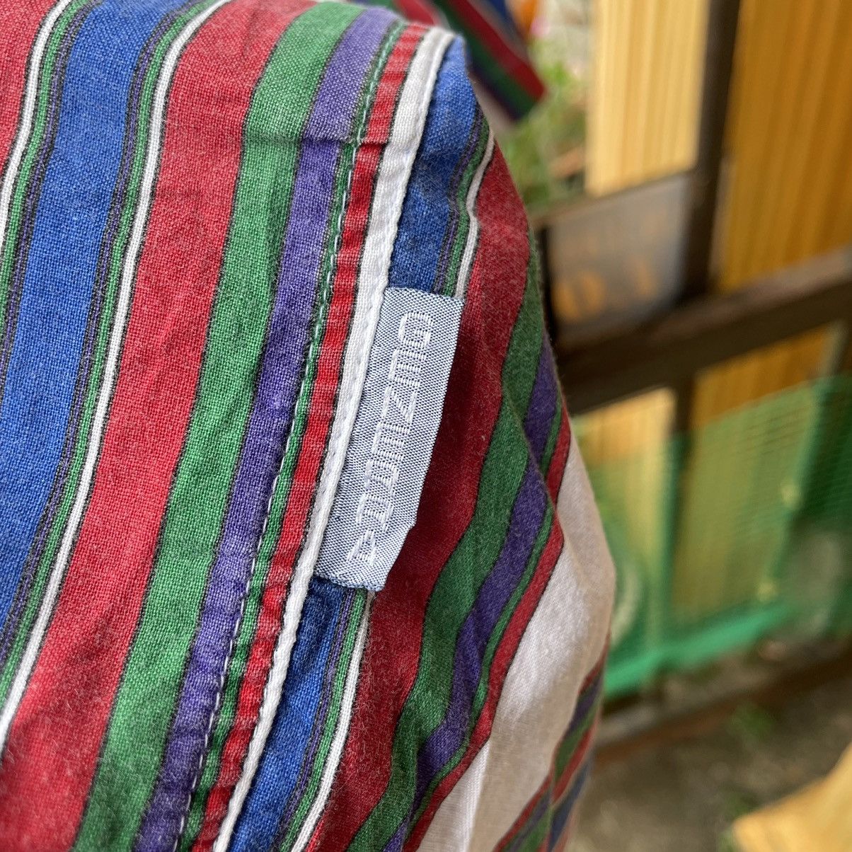 Japanese Brand × Vintage 🔥🇯🇵Generra Double Pocket Striped Multicolour Buttons Up Shirt Size US L / EU 52-54 / 3 - 8 Thumbnail