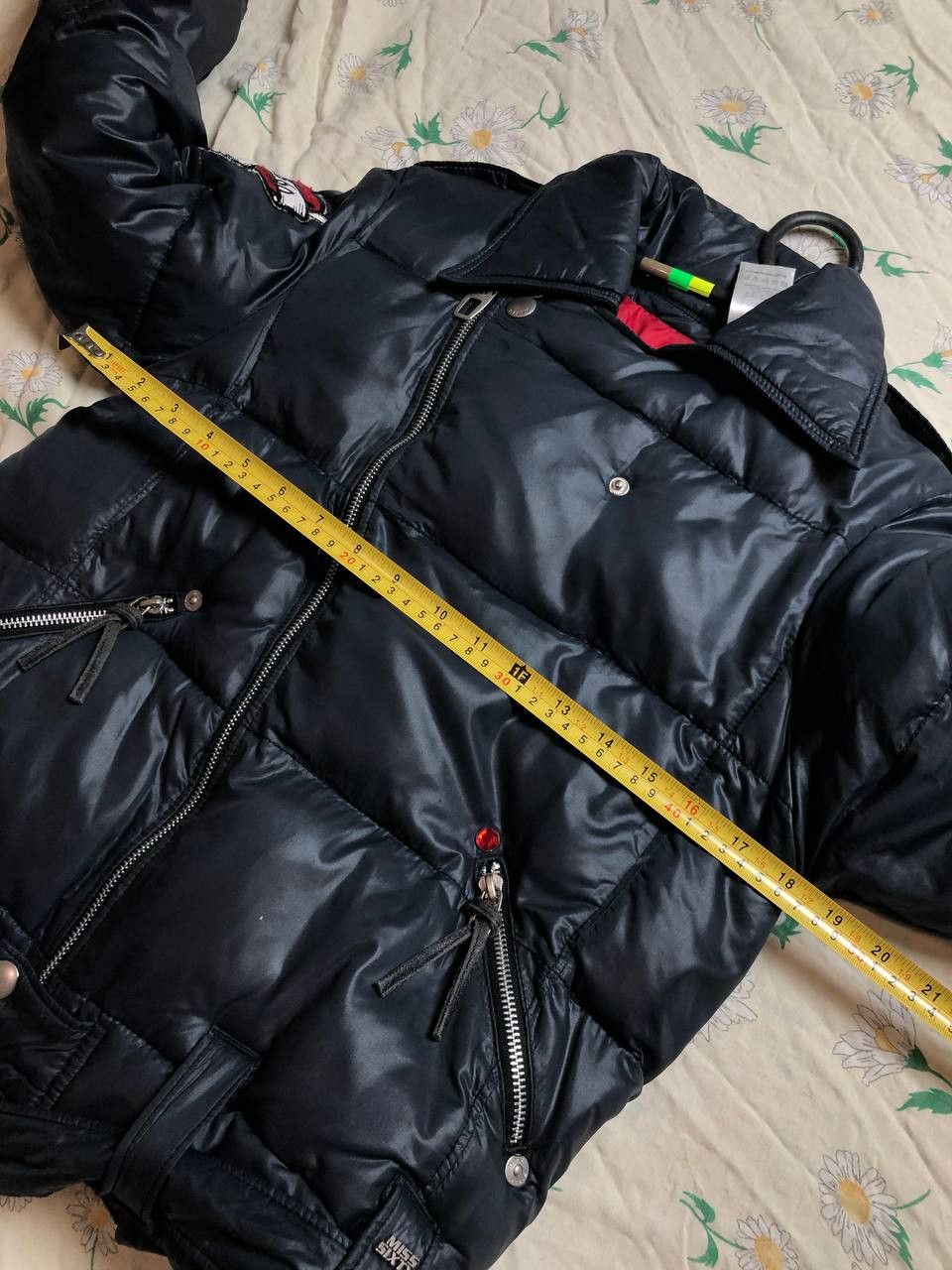 Miss Sixty Miss Sixty Black Puffer Moto Jacket Asymmetric Zip Biker Y2K Size S / US 4 / IT 40 - 5 Thumbnail