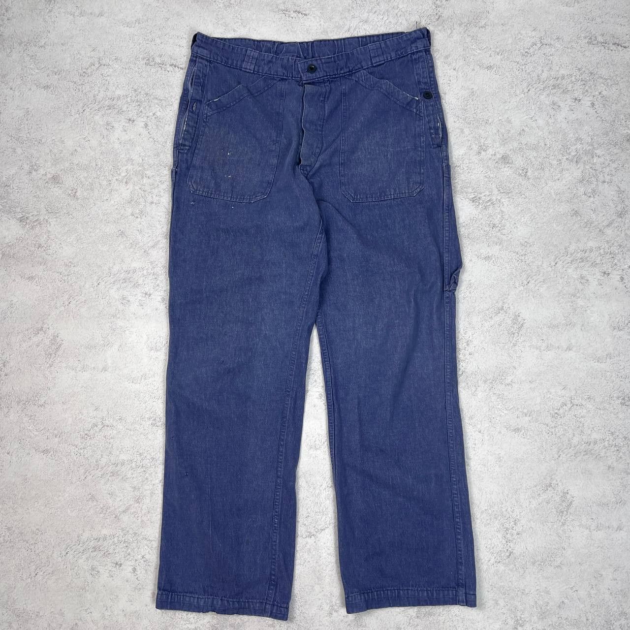 Le Laboureur Vintage 80s French Workwear Faded Sanfor Pants Size US 38 / EU 54 - 1 Thumbnail
