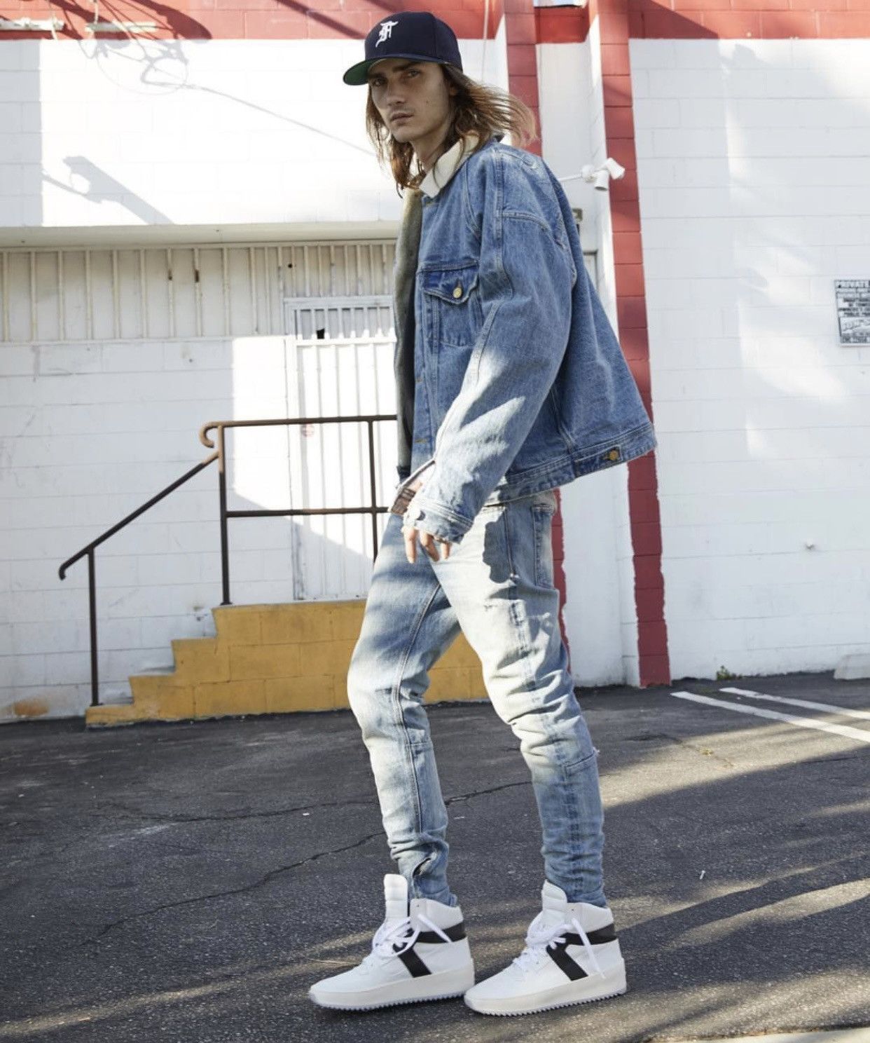 Gジャン/デニムジャケット fear of god fifth ALPACA TRUCKER JACKET Fear of God Fifth Collection Alpaca Denim Trucker Jacket