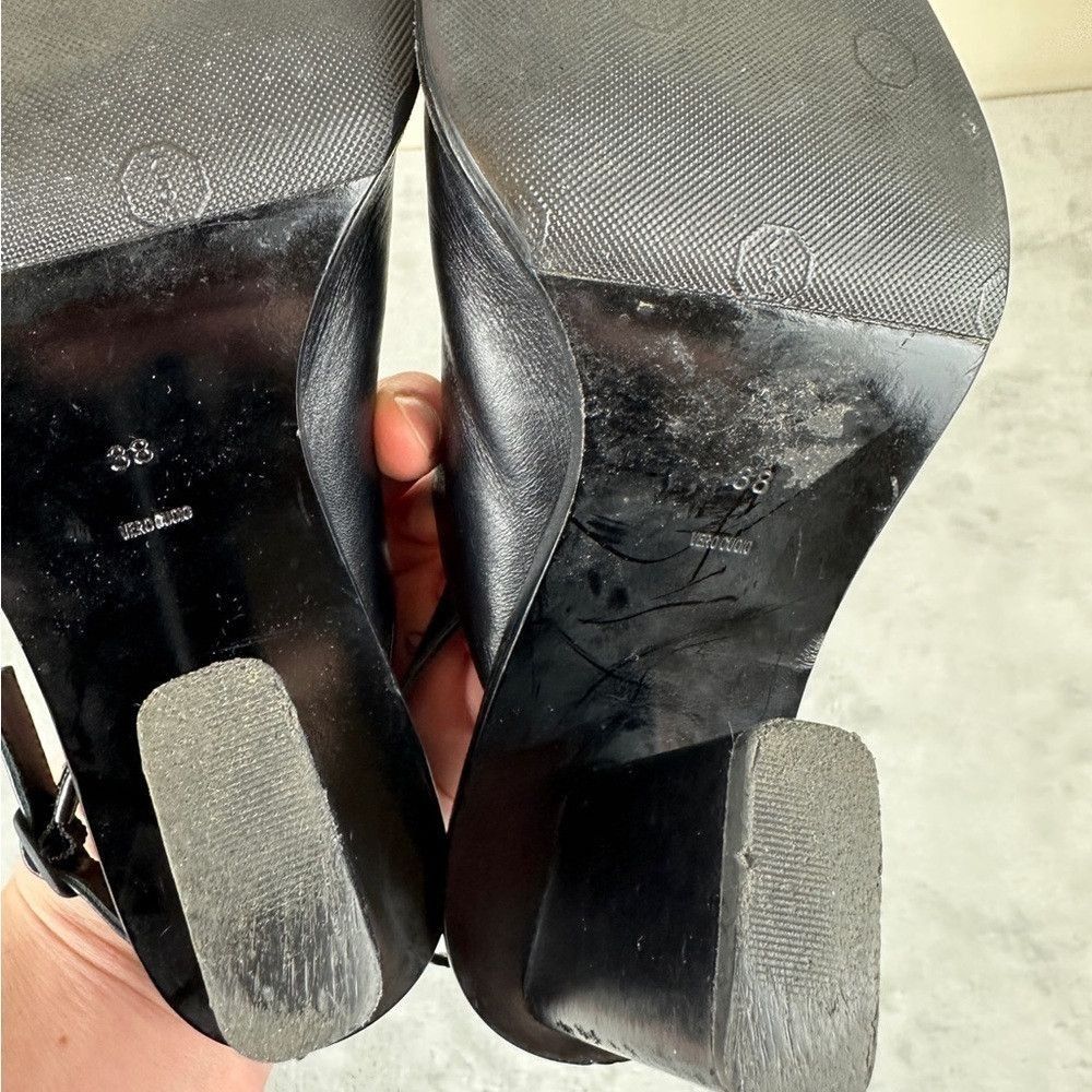 Alexander Wang Alexander Wang Black Leather Heels Women's Size 8 US/38 EU Size US 8 / IT 38 - 9 Thumbnail