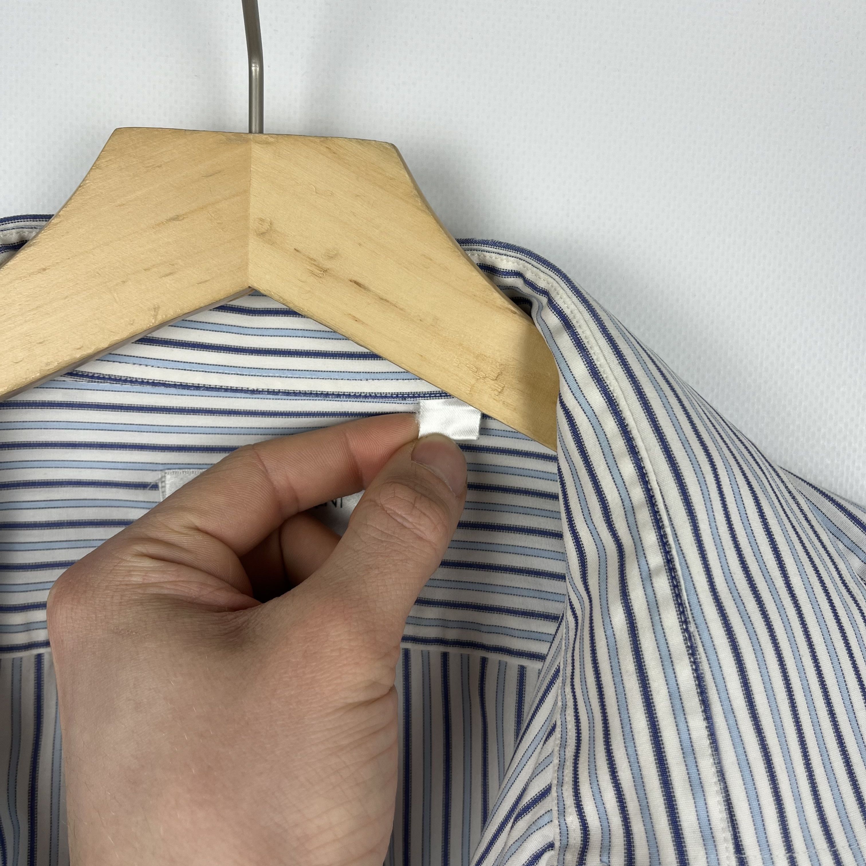 Yves Saint Laurent Yves Saint Laurent YSL Stripped Long Sleeve Button Up Shirt Size US XL / EU 56 / 4 - 13 Thumbnail