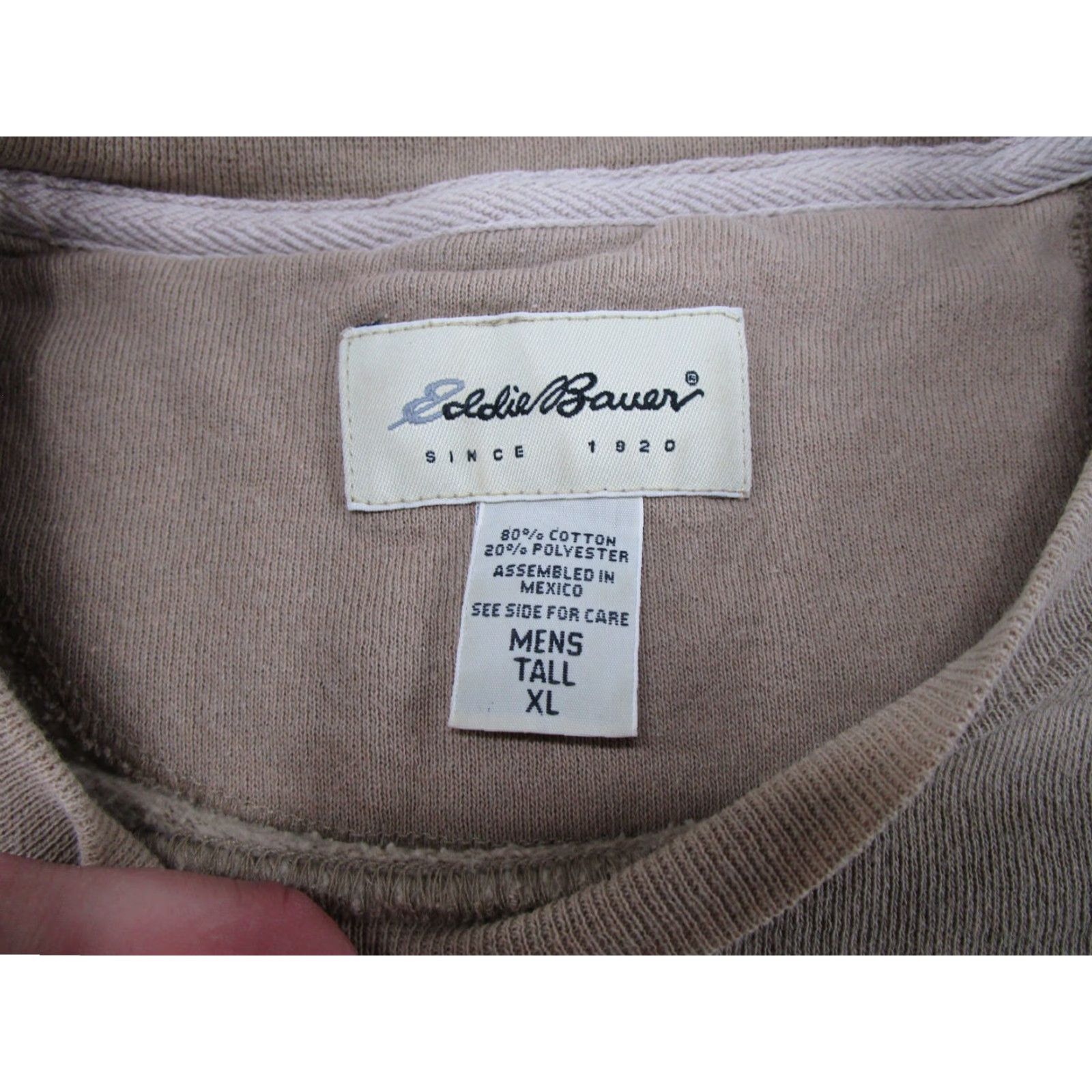 Eddie Bauer VINTAGE Eddie Bauer Crewneck Sweatshirt Mens XLT Tall Beige 90s Sports Pullover Size US XL / EU 56 / 4 - 3 Thumbnail