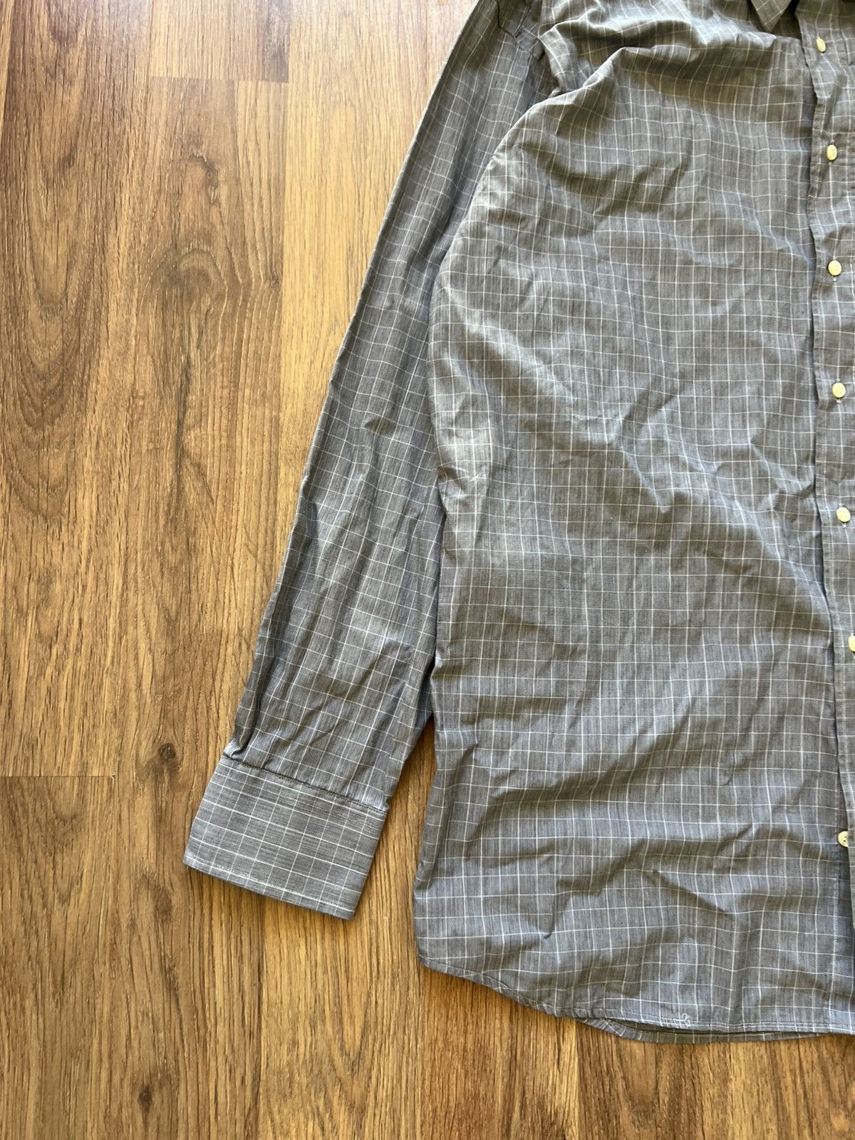 Dior 🩶 Christian Dior Checked Dress Shirt Made in FranceSize 43/5 Size US XL / EU 56 / 4 - 2 Thumbnail