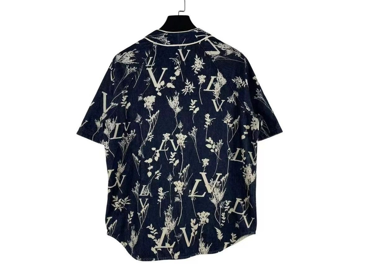 Louis Vuitton Louis Vuitton Wheat-Ears Printed Denim Baseball Jersey Size US XS / EU 42 / 0 - 2 Thumbnail