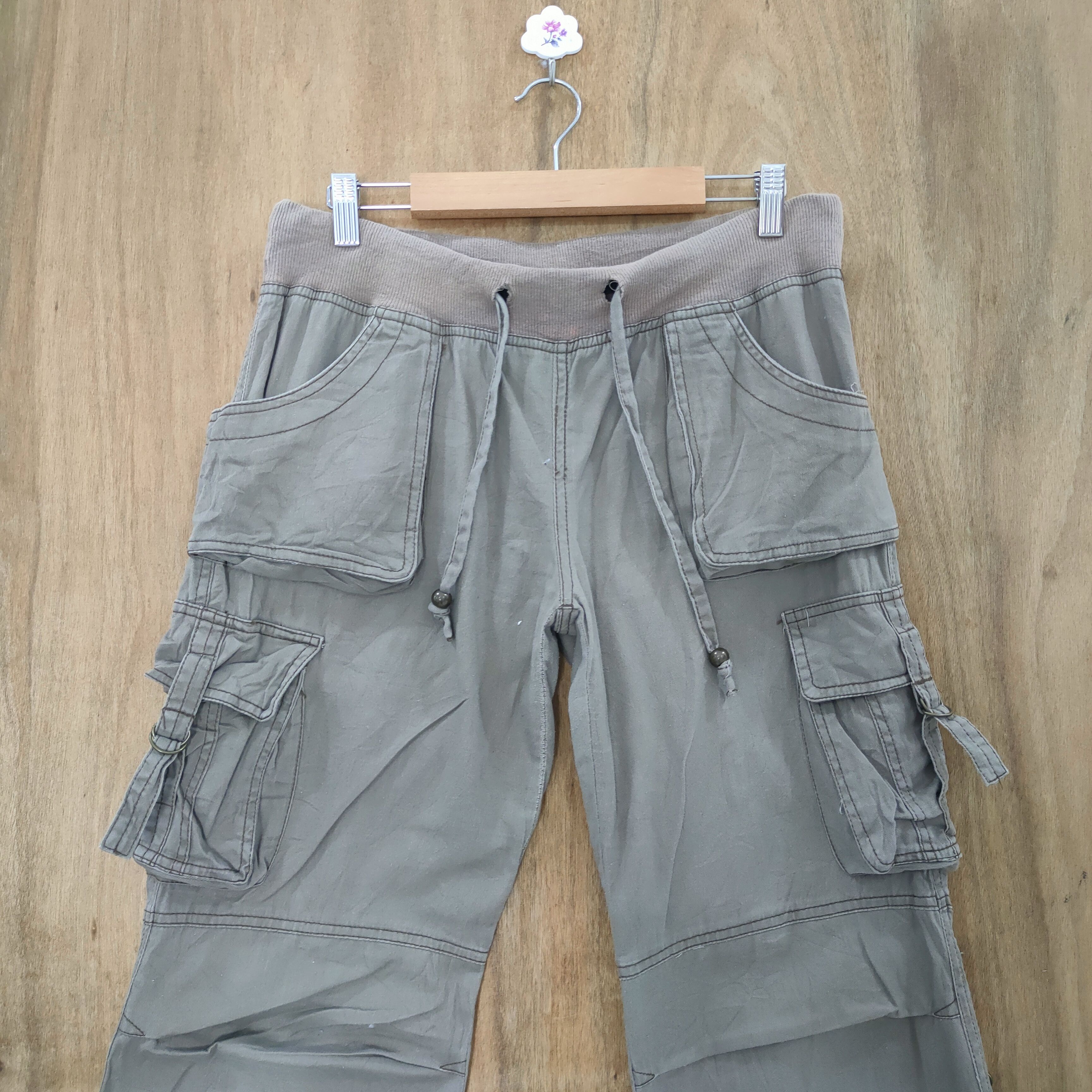 Japanese Brand × Vintage VINTAGE DGY SPRING WAIST FADED FLARED CARGO PANTS Size US 30 / EU 46 - 2 Thumbnail