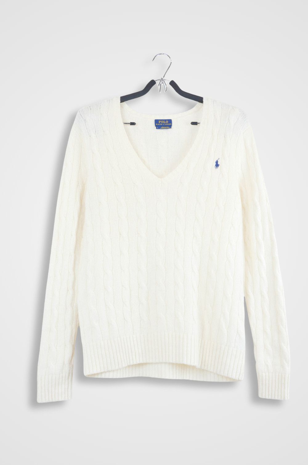 Polo Ralph Lauren Polo Ralph Lauren Cable Knit Sweater – Merino Cashmere L Size L / US 10 / IT 46 - 1 Thumbnail
