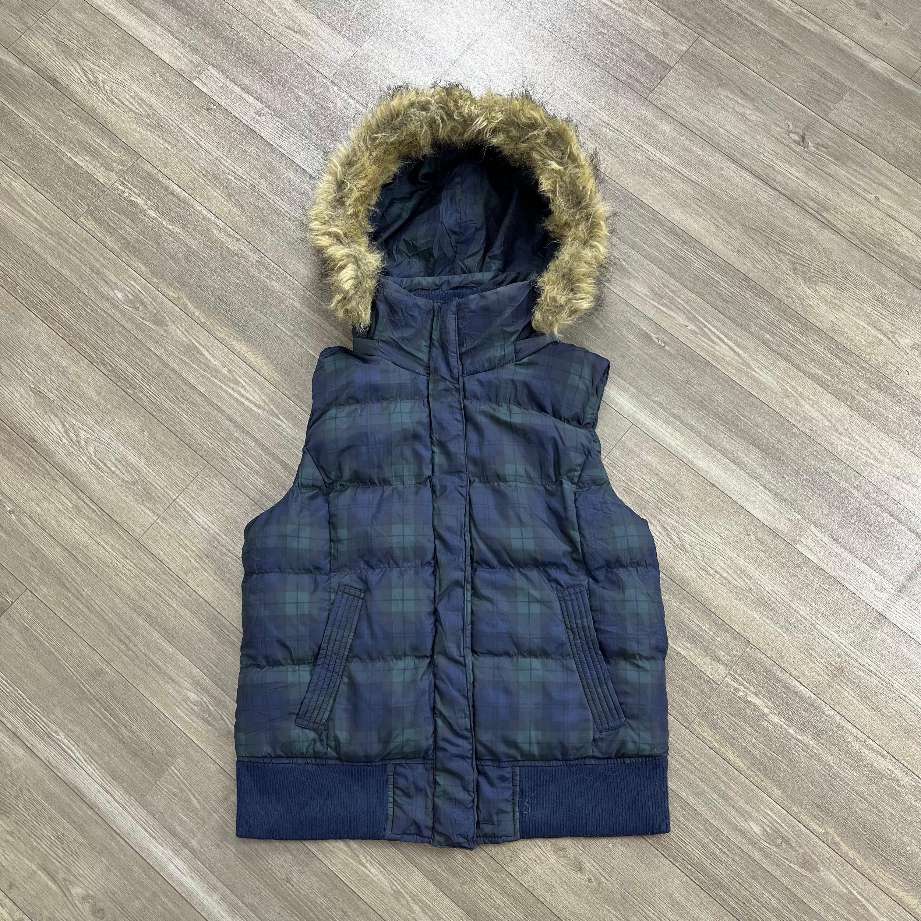 Japanese Brand 2000s Goa Style Plaid Down Jacket Fur Vest Size US M / EU 48-50 / 2 - 1 Thumbnail