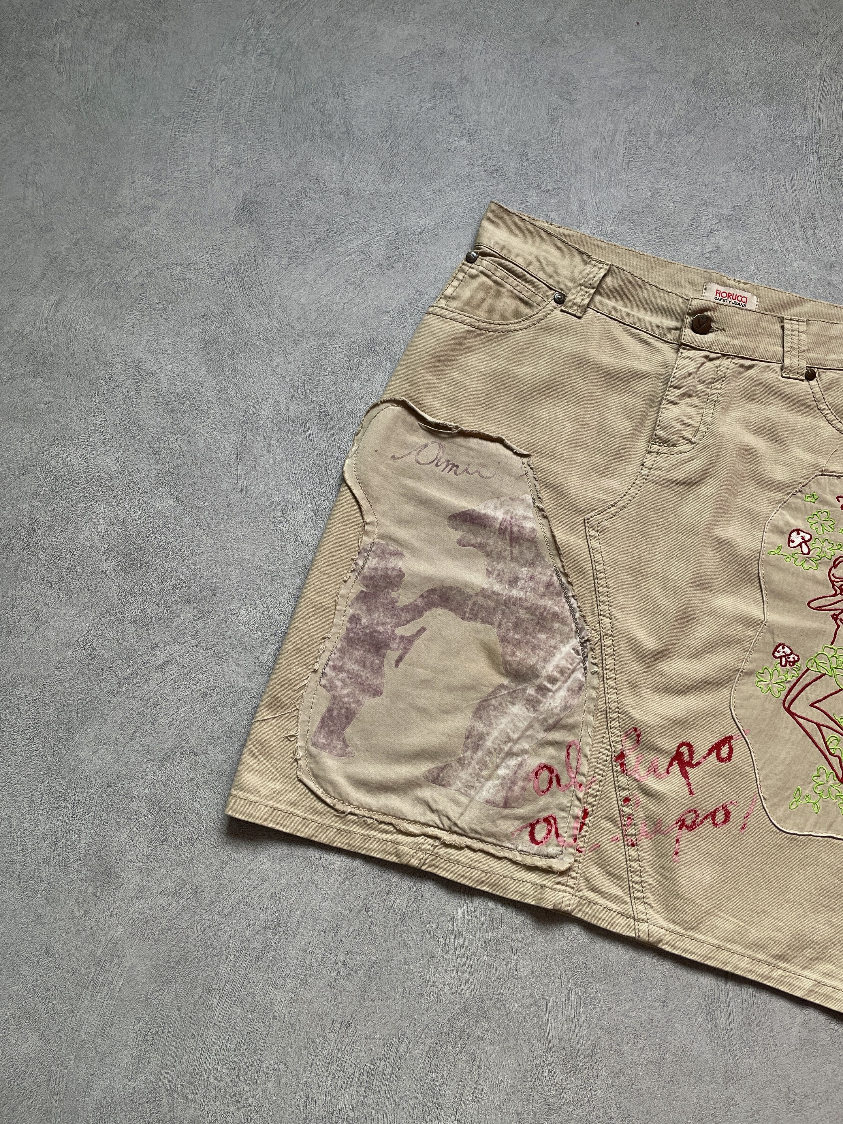 Fiorucci Fiorucci “Beware the Wolf” fairytale patches midi skirt. Size 27" / US 4 / IT 40 - 6 Thumbnail