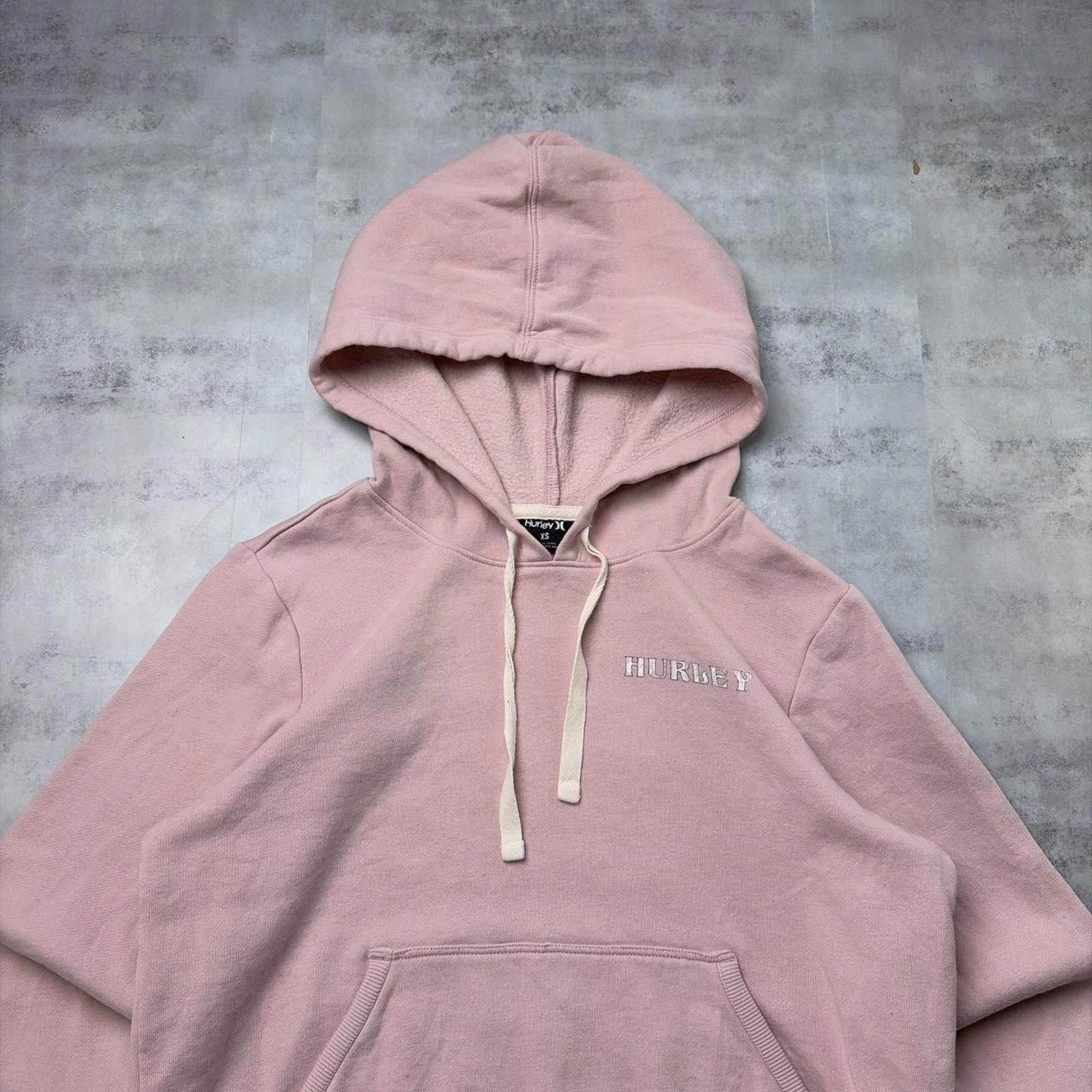 Hurley Y2K Pink Hurley Grunge Surfwear Boxy Hoodie Size XS / US 0-2 / IT 36-38 - 3 Thumbnail