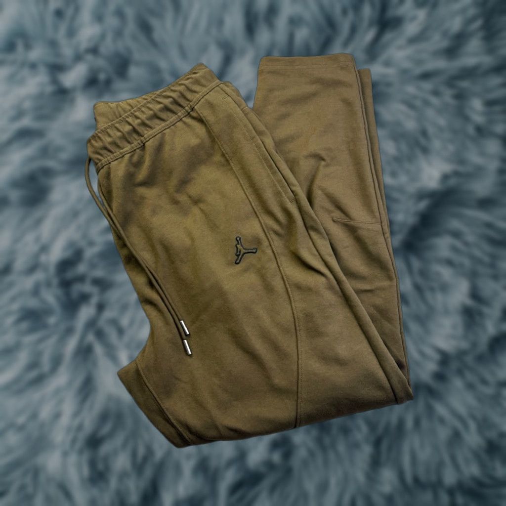 Nike Jordan Pants Mens 2XL Green Sweatpants Light Olive Essentials Warmup Trousers Size US 39 - 1 Thumbnail