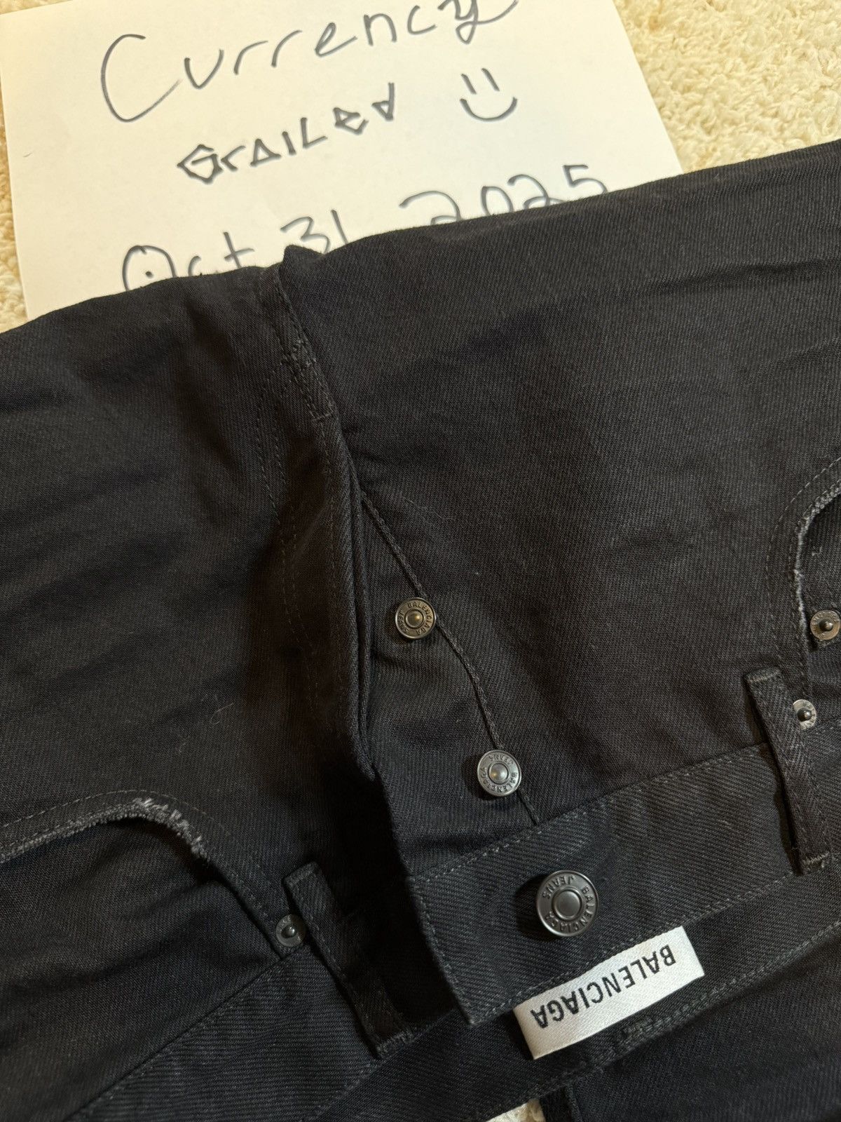 Balenciaga Balenciaga Jet Black Heal Drag Jean Size US 29 - 6 Thumbnail