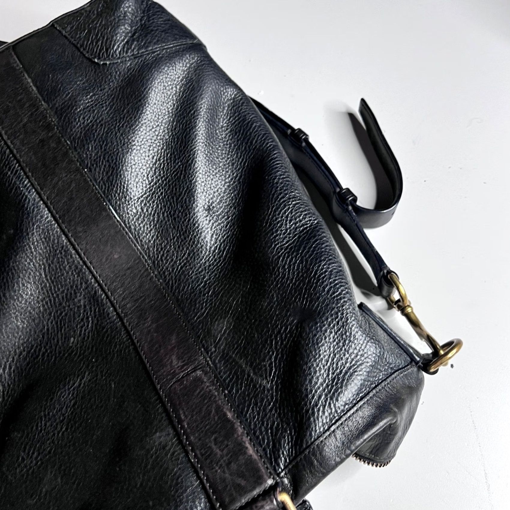 Coach Coach Bleecker Legacy Tote Black Leather Crossbody Womens Large Bag 70477 Size ONE SIZE - 5 Thumbnail