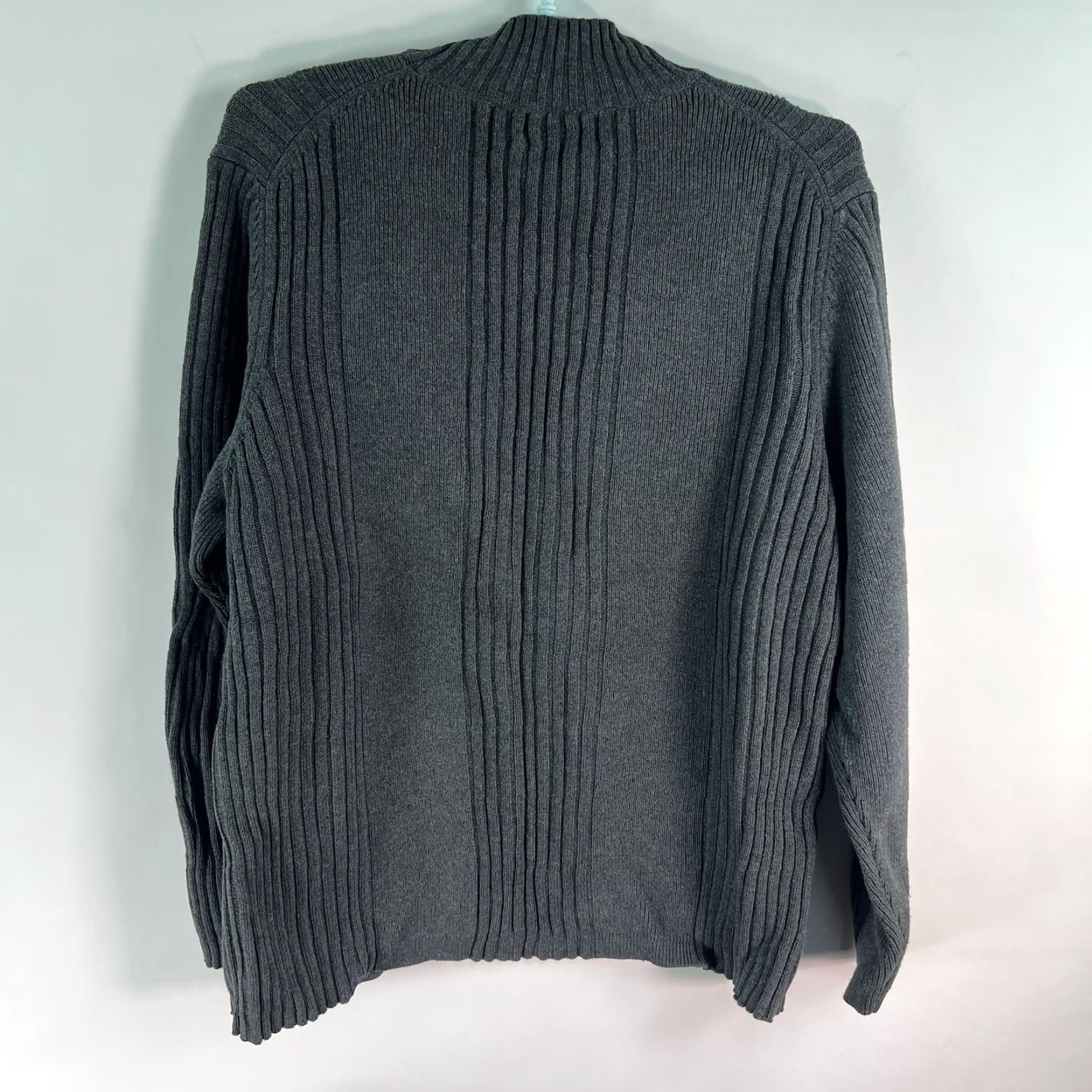 Express Express Cable-knit Pullover Sweater Men’s XL Gray Cotton Made in Japan VTG? Size US XL / EU 56 / 4 - 7 Thumbnail