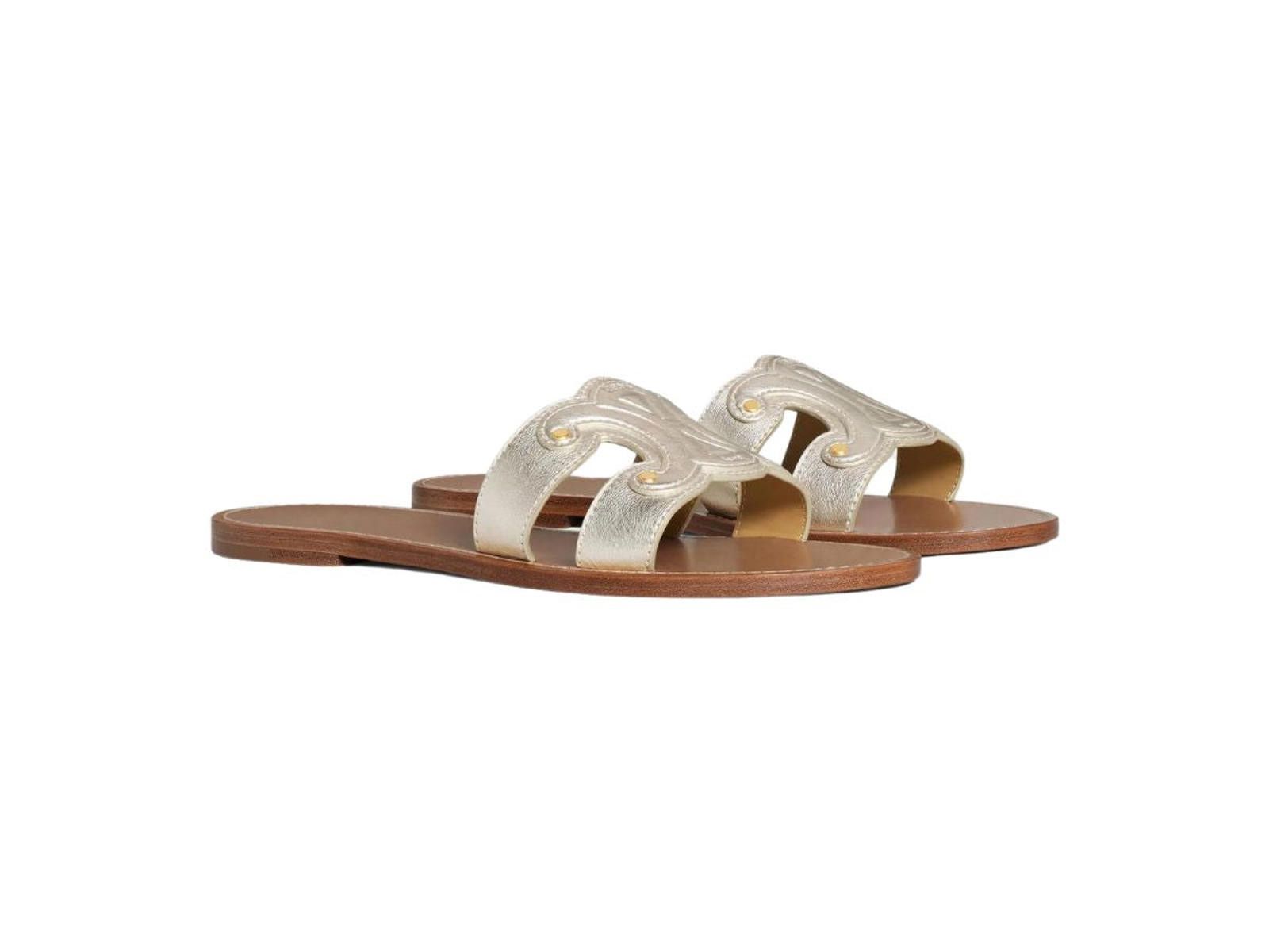 Celine Celine Triomphe Slide Sandals Size US 7.5 / IT 37.5 - 2 Thumbnail