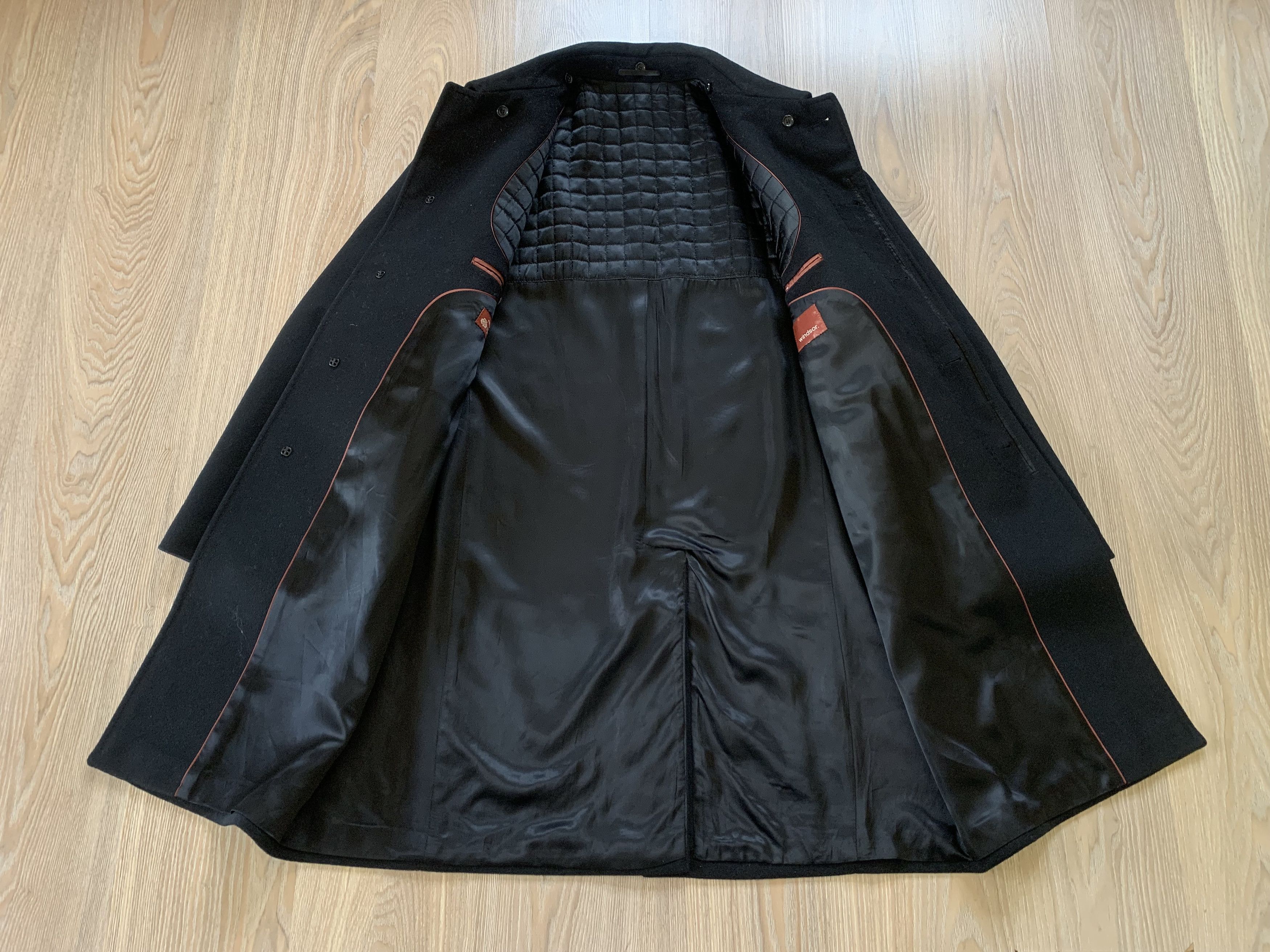 Loro Piana Windsor Loro Piana Fabric Cashmere Wool Mens Black Coat Size US L / EU 52-54 / 3 - 3 Thumbnail