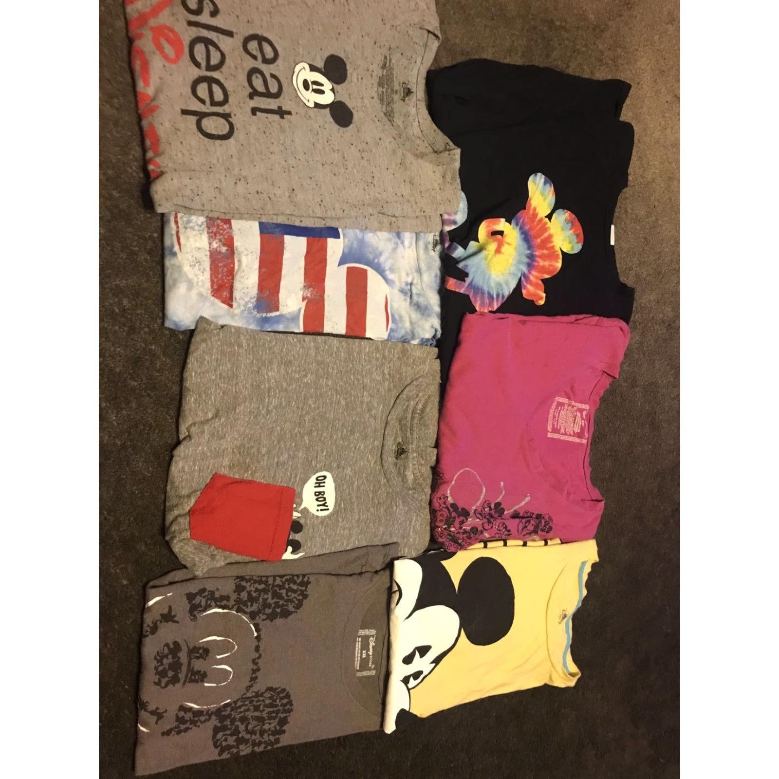 Disney Disney Mickey Mouse Men’s T-Shirt 2XL 3XL Multicolor Cotton Blend Short Sleeve Crew Neck Graphic Print Logo USA Retro 90s Disney Store Mens Shirt Size US XXL / EU 58 / 5 - 2 Thumbnail