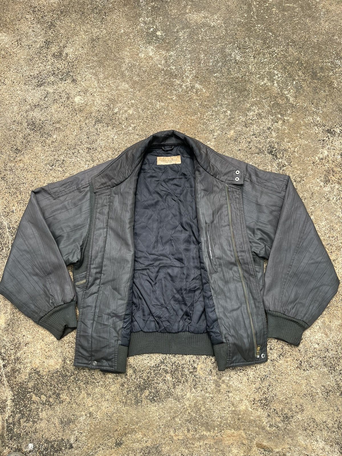 Japanese Brand Vintage Lucasini Dark Green Bomber Jacket M Size US M / EU 48-50 / 2 - 10 Thumbnail