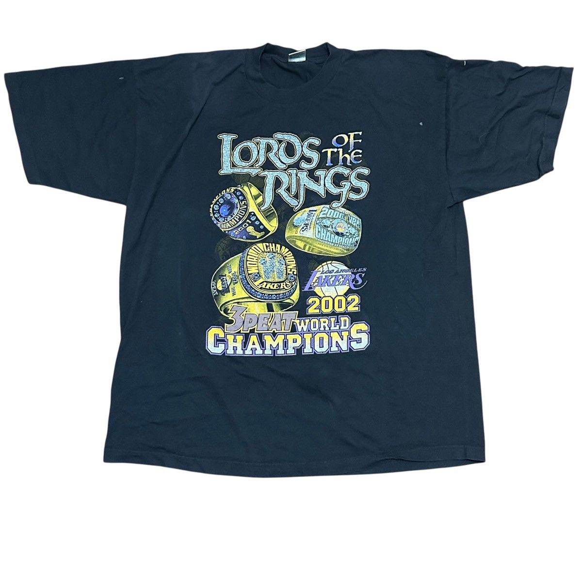 NBA VINTAGE LAKERS 2002 LORDS OF THE RINGS 3XL Kobe Champions Size US XXL / EU 58 / 5 - 1 Thumbnail