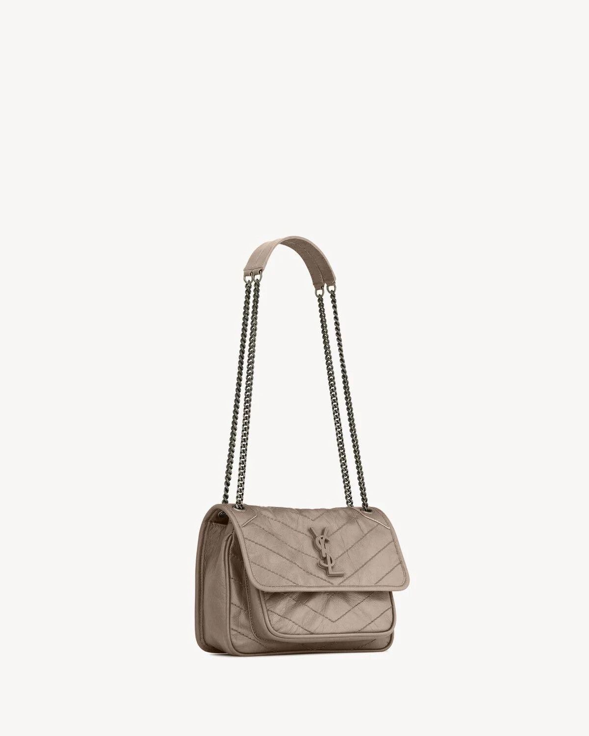 Saint Laurent Paris o1s1wg110924 Size: OS / Niki Baby Vintage Leather Bag Beige Size ONE SIZE - 5 Thumbnail