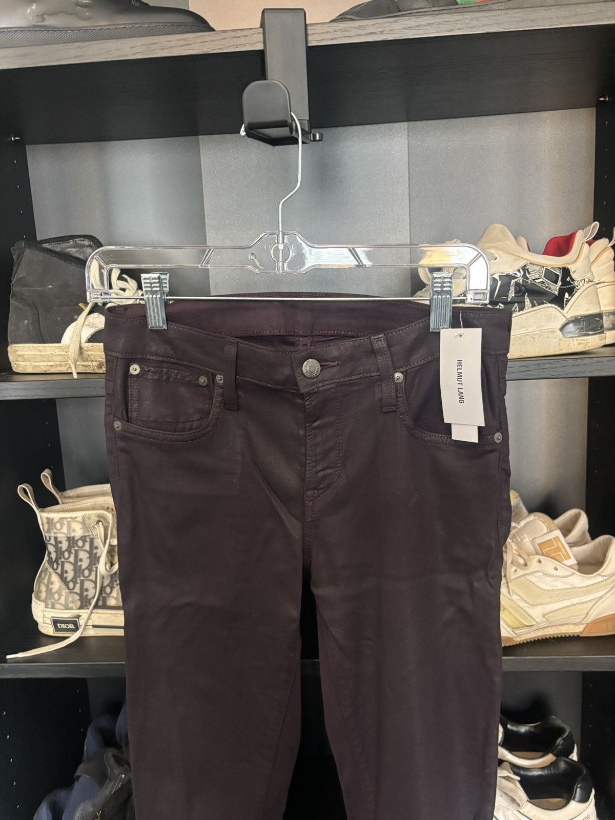 Helmut Lang helmut lang maroon stretch jeans Size 26" / US 2 / IT 38 - 2 Thumbnail