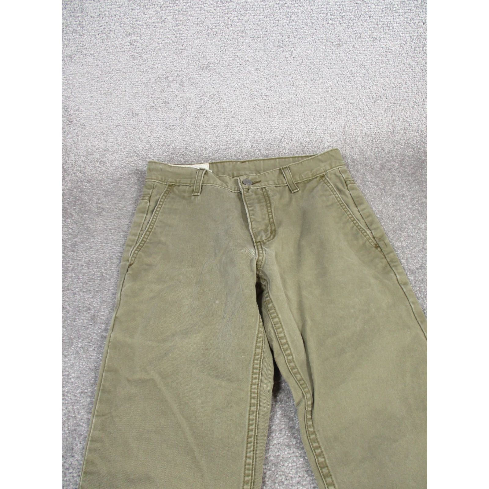 Levi's Levi's Pants Slim Canvas Chino 28 Beige — Men's Regular, 30" Inseam, Flat Front, Zip Closure, Pre-owned US Flag Logo Style Size US 28 / EU 44 - 3 Thumbnail