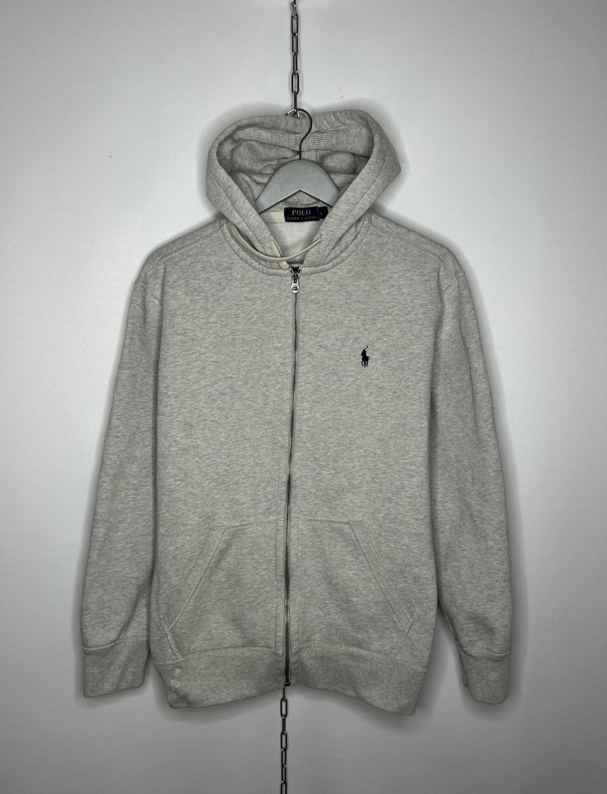 Vintage Polo Ralph Lauren Full Zip Hoodie Pony Rare