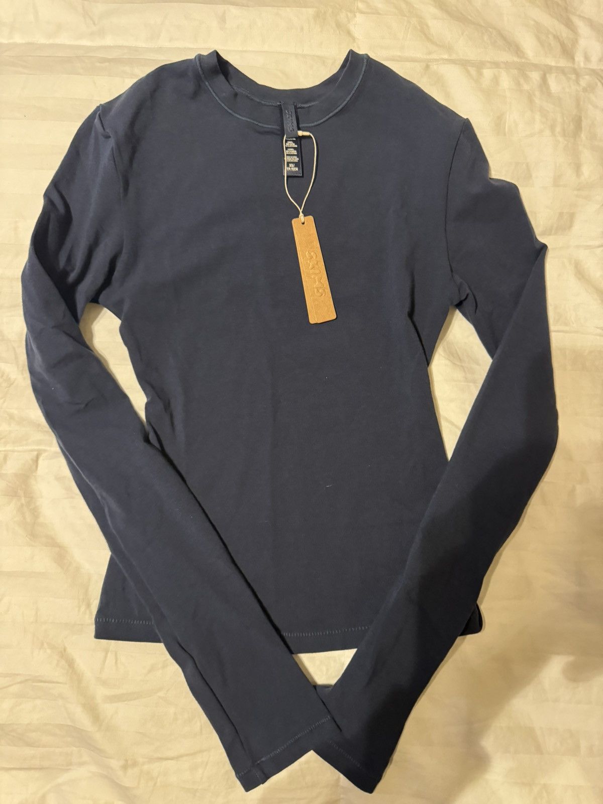 SKIMS Cotton Jersey T-shirt Bodysuit - Sedona - Size XXS by Skims