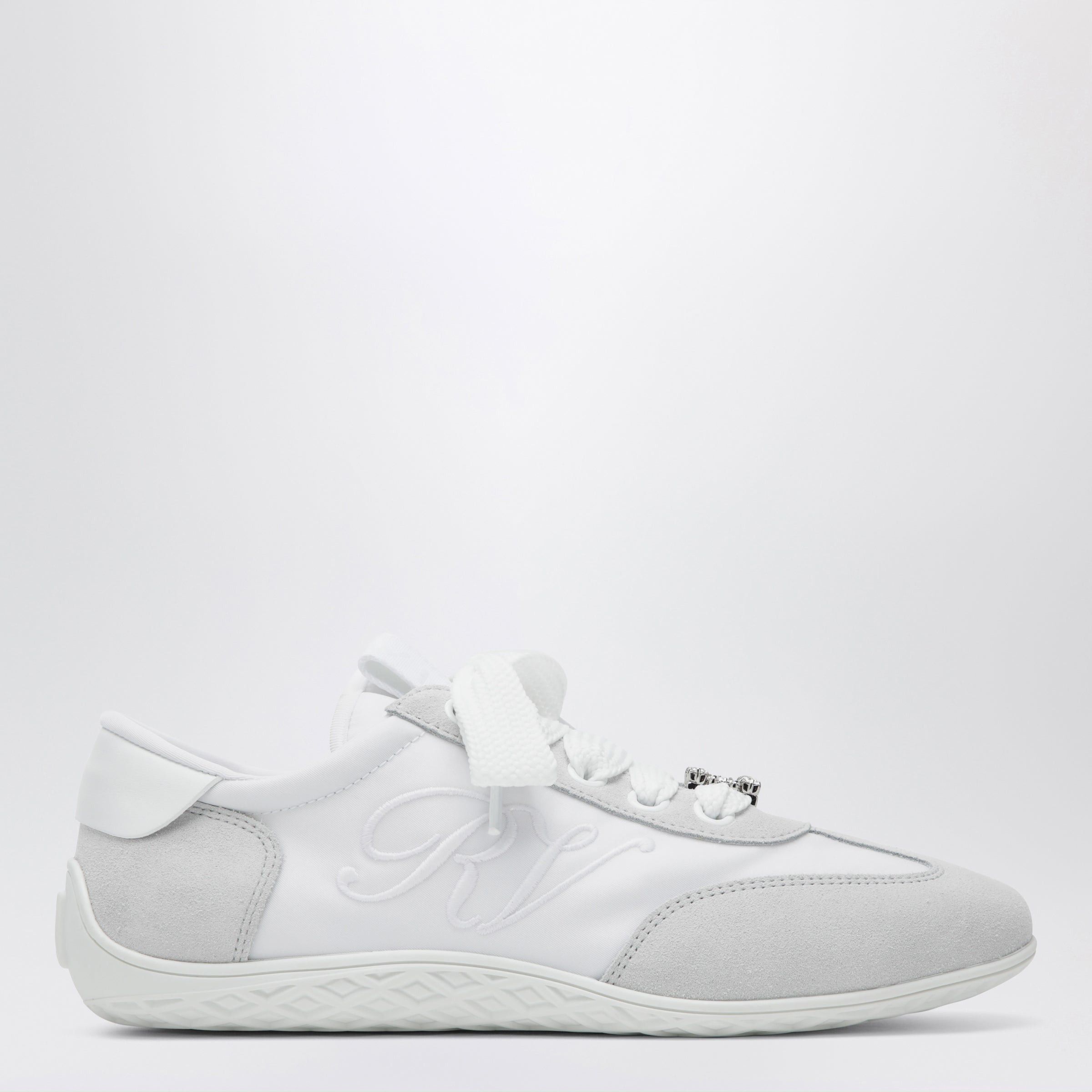 Roger Vivier Roger Vivier Viv Low Sneakers In White Suede Size US 9 / IT 39 - 1 Thumbnail