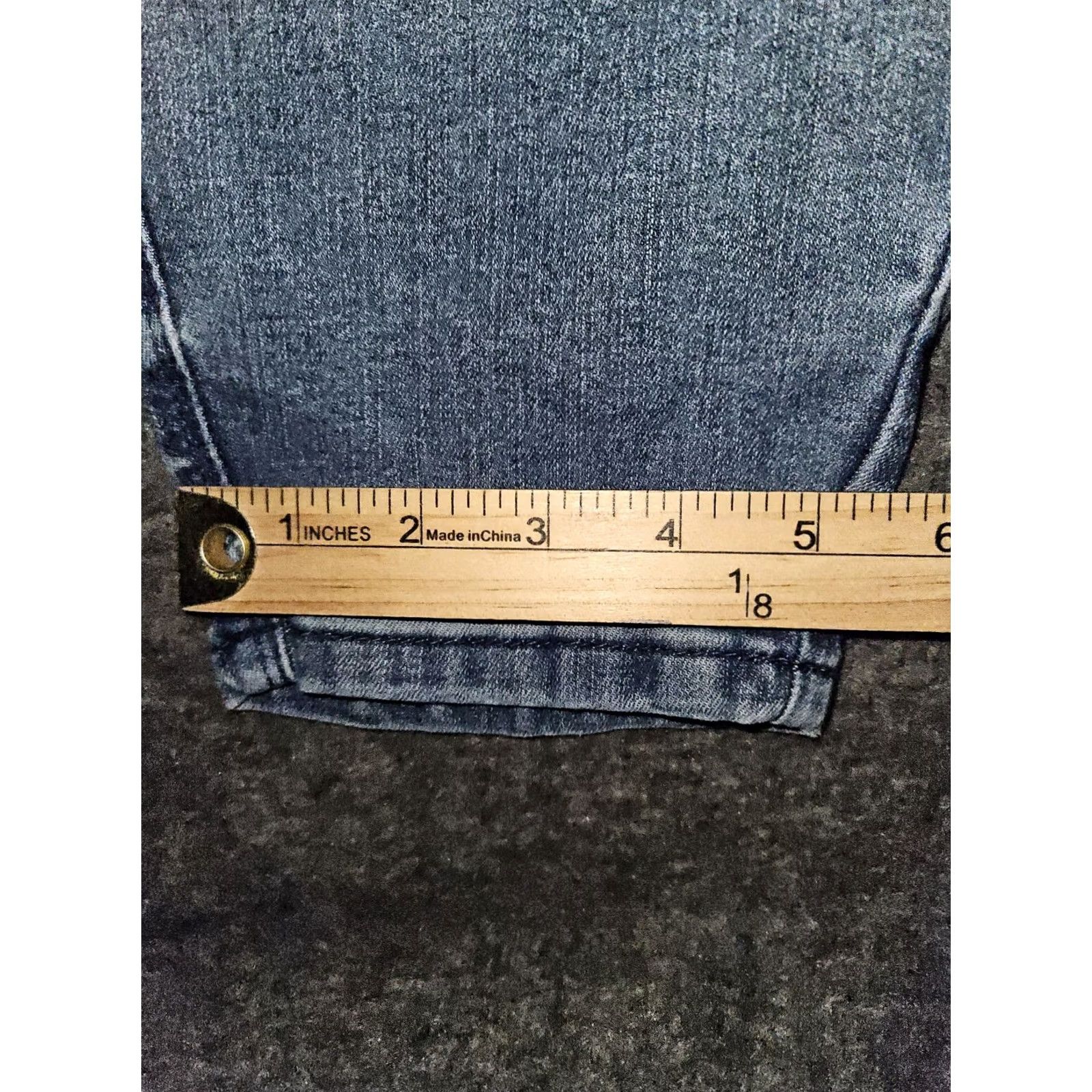 Vintage Judy Blue Jeans Women's 16W High Rise Ankle Stretch Denim Blue Solid 28" Inseam Regular Size 33" Waist Size 38" / US 16 / IT 52 - 7 Thumbnail