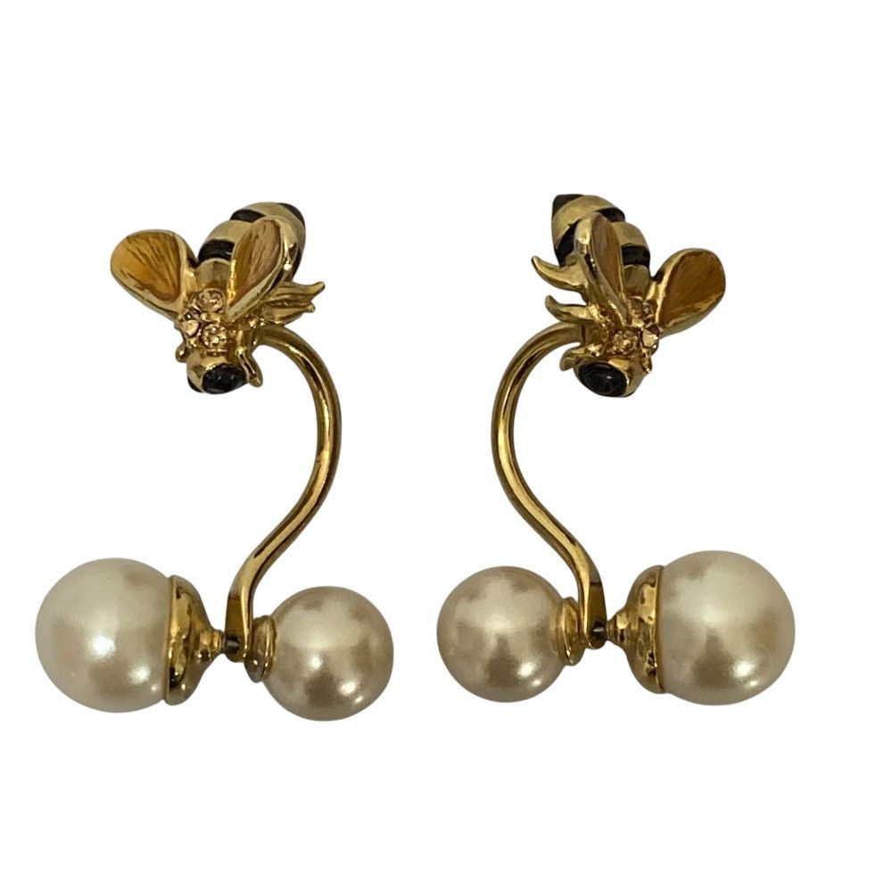 Other Other GRANDMATIC Bee Pearl Earrings Metal Earrings DUTY FREE for USA Size ONE SIZE - 1 Thumbnail