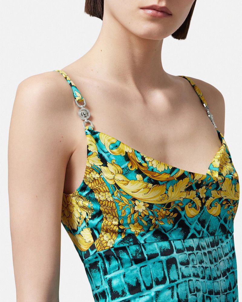 Versace o1y0226 Mini Dress in Multicolor Size XS / US 0-2 / IT 36-38 - 2 Thumbnail