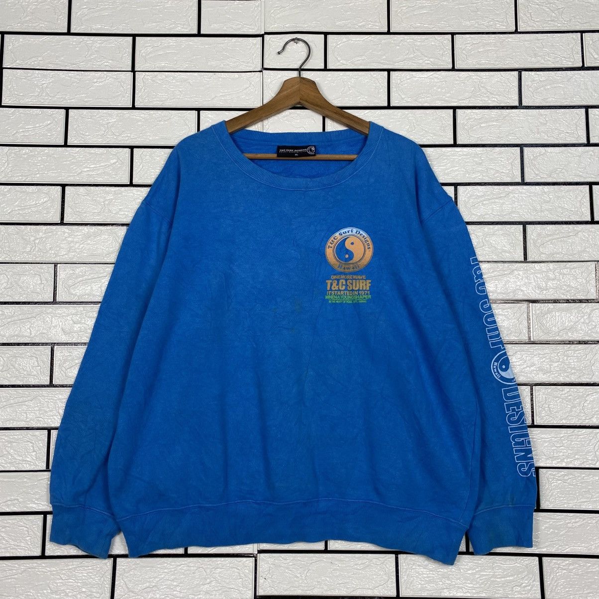 Japanese Brand 📌Vintage Sweatshirt T&C Surf Hawaii Big Logo Size US XL / EU 56 / 4 - 2 Thumbnail