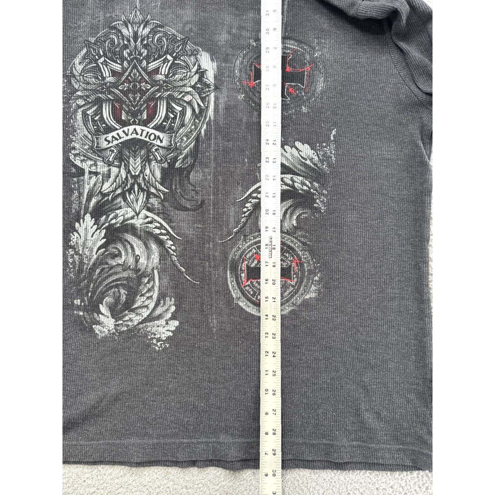 Vintage VINTAGE MMA Elite Thermal Long Sleeve Shirt Gray 2XL MMA Elite Salvation Grunge Y2K Crew Neck Men Size US XXL / EU 58 / 5 - 5 Thumbnail