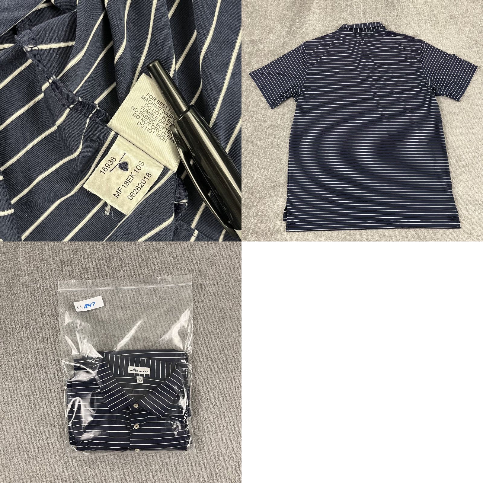 Peter Millar Peter Millar Polo Shirt Mens XL Blue Kings Creek Country Club Crown Golf Sport Shirt Short Sleeve Button Collared Logo Size US XL / EU 56 / 4 - 8 Thumbnail