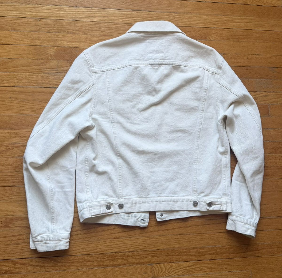 Helmut Lang 1998 Helmut Lang White + Grey Trucker Jacket Size US M / EU 48-50 / 2 - 3 Thumbnail