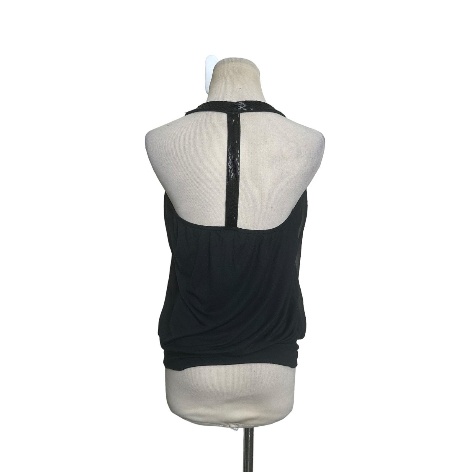 Express Express black racer back sequin details blouse size Small Size S / US 4 / IT 40 - 2 Thumbnail