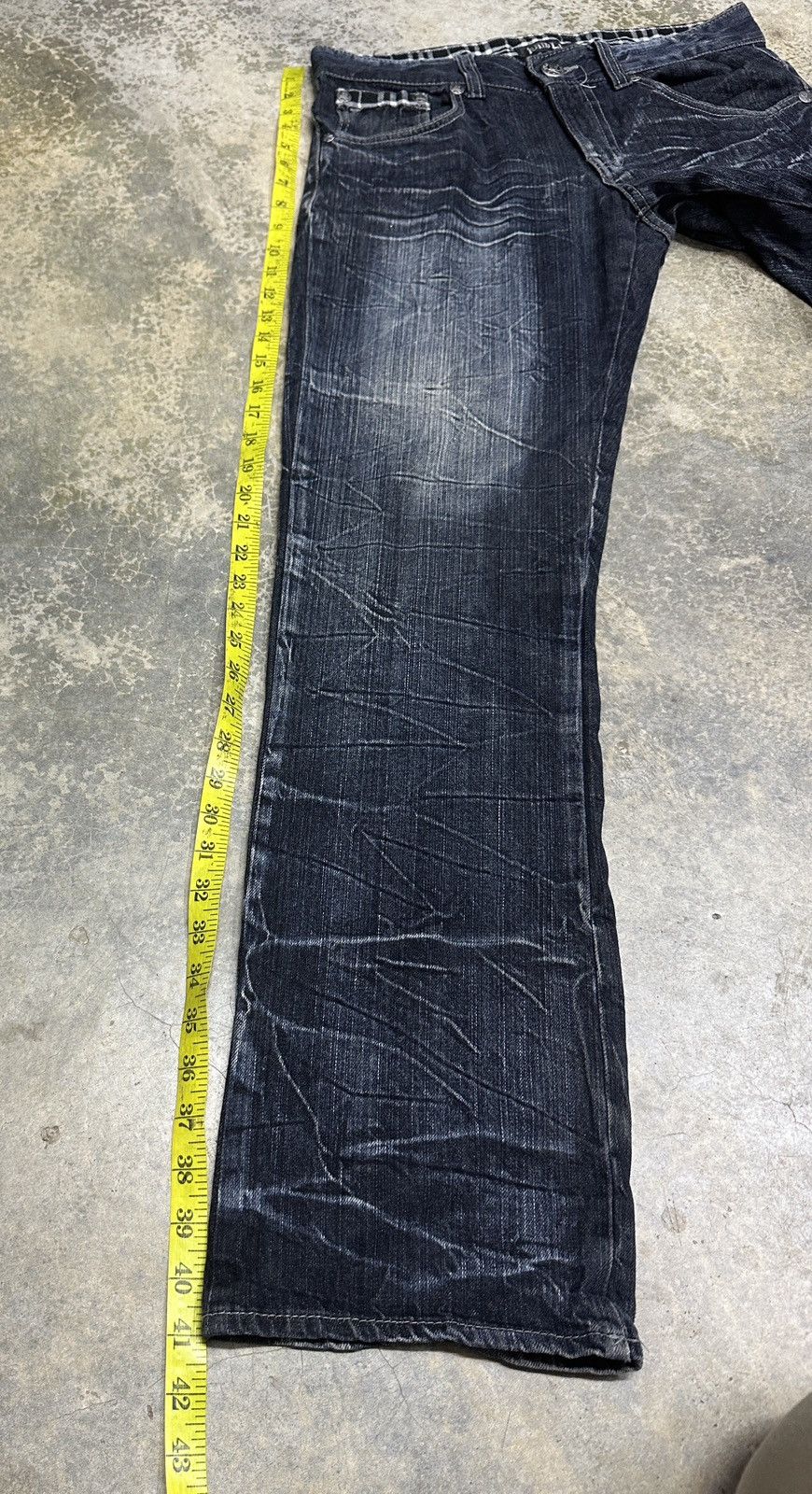 If Six Was Nine × Japanese Brand Vintage Wild Life Denim Clawmark Distressed Washed Jean Size US 33 - 25 Thumbnail