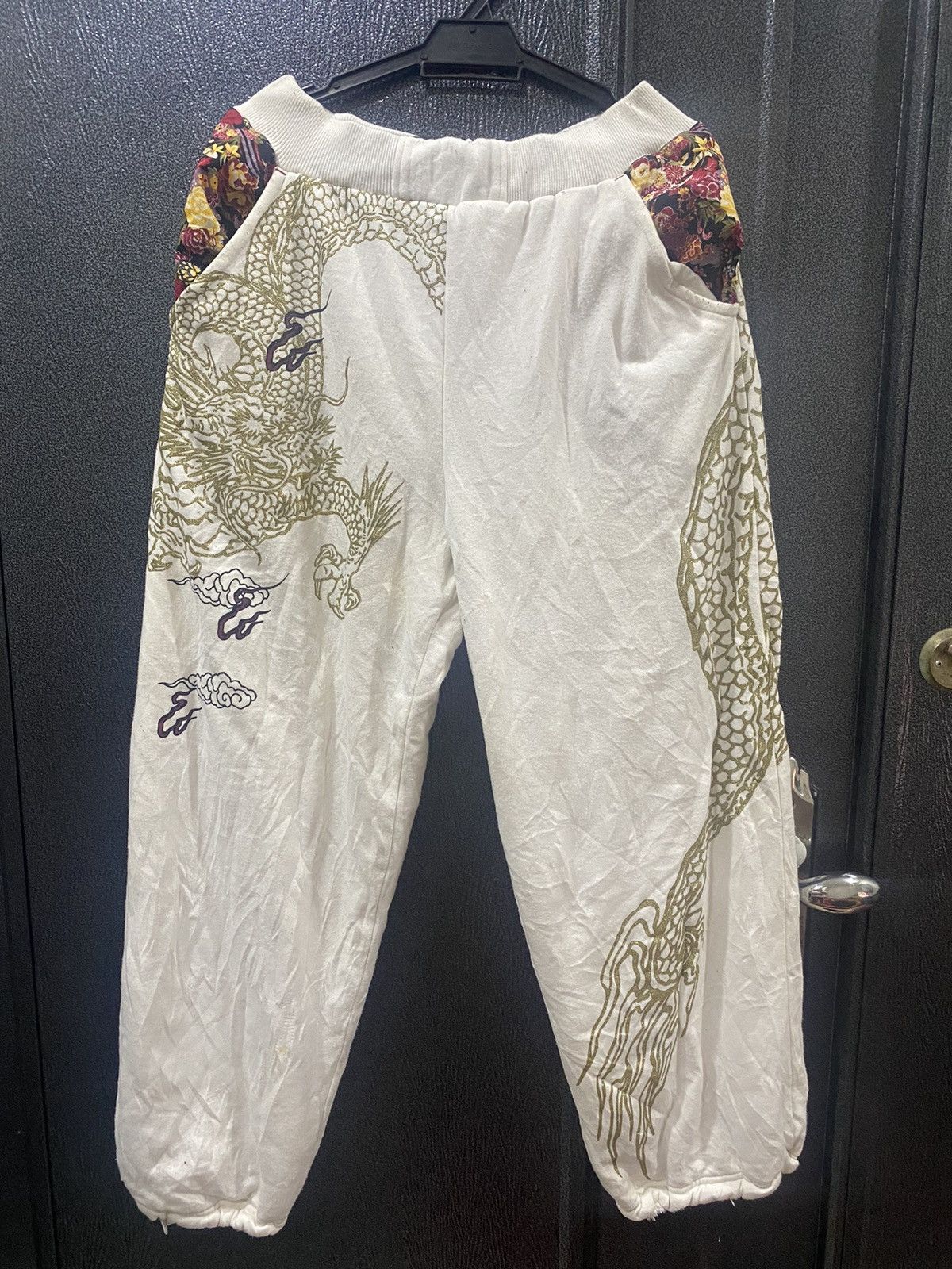 Dragonfly × Japanese Brand Vintage Bullet Noise Sukajan Dragon Embroidered Sweatpant Size US 28 / EU 44 - 1 Thumbnail