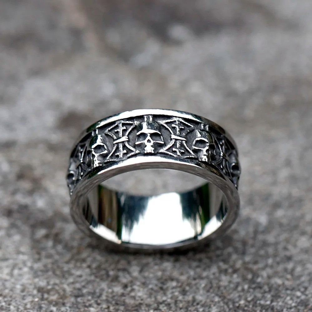 Jewelry Skull Ring Streetwear Jewelry Fashion Gift Size ONE SIZE - 4 Thumbnail